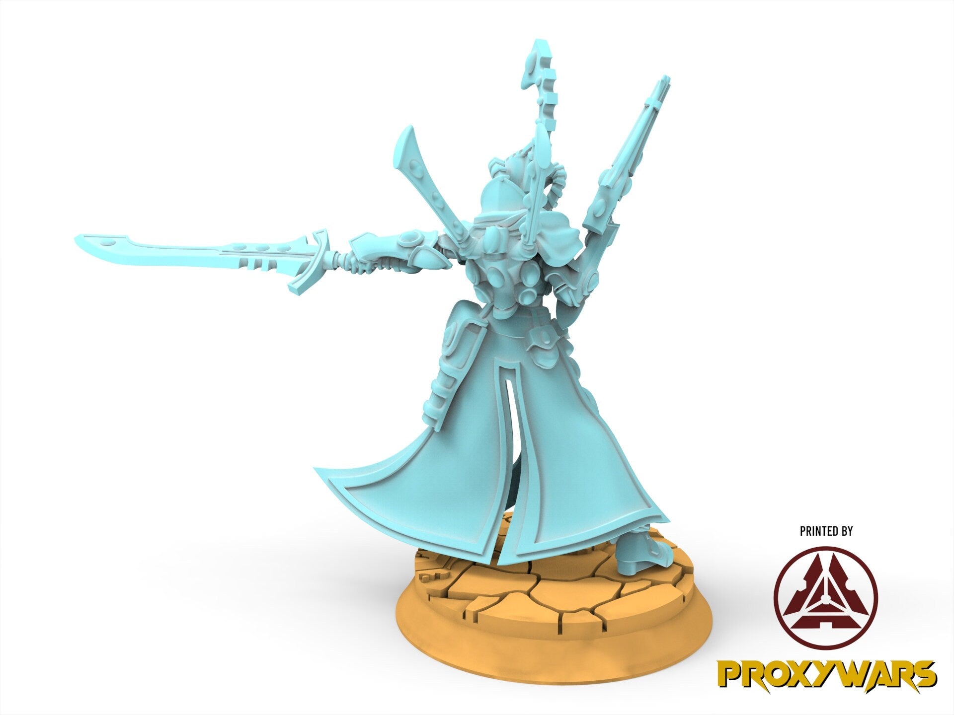 Space Elves - x1 Corsair Commander - Tech Elves Edge Miniatures, The Cursed Dimension