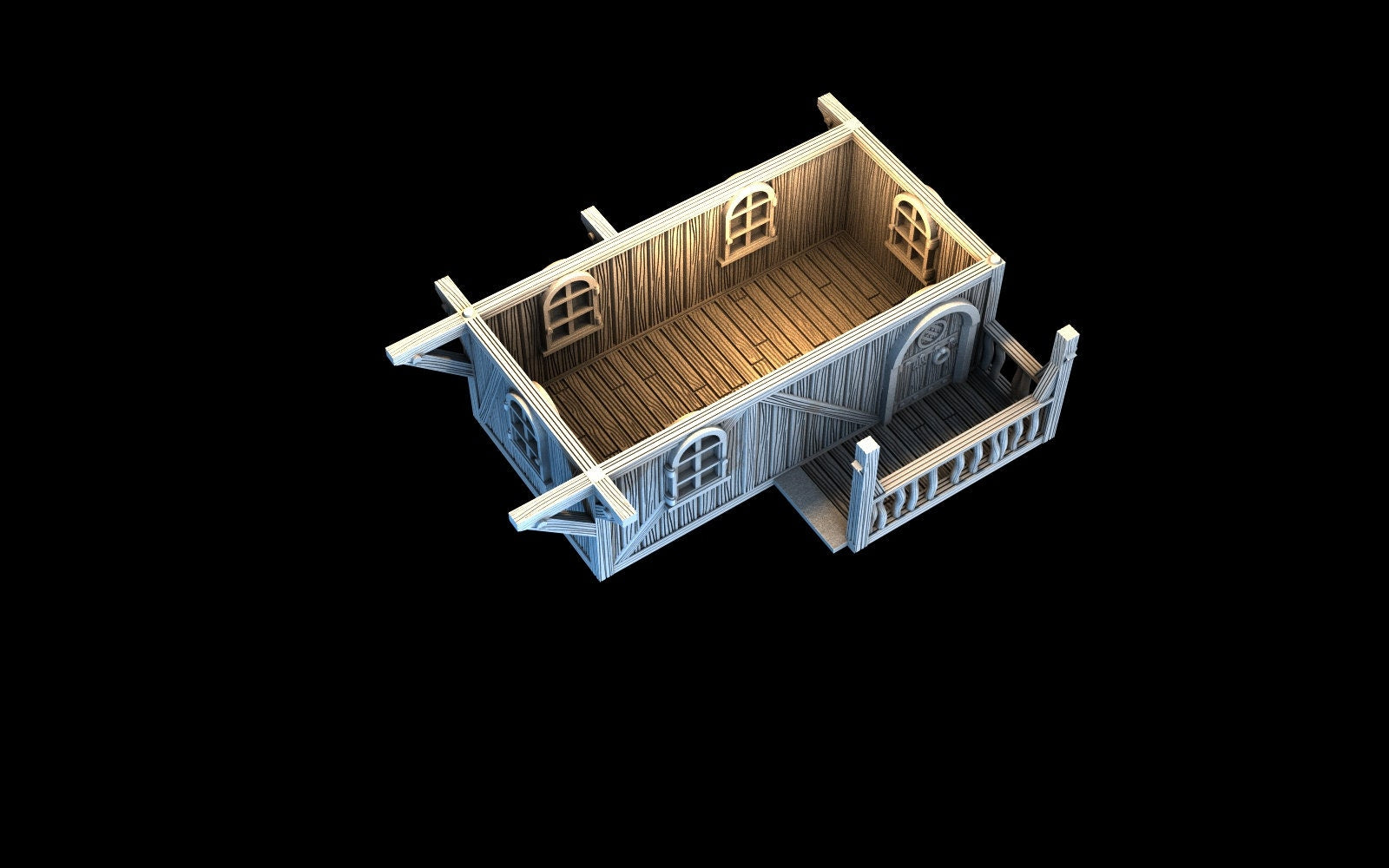 Medieval Town scenery building - Greendale House - PLA for Oldworld, Dungeon & Dragons, Frostgrave, Age of fantasy battle skirmish wargame