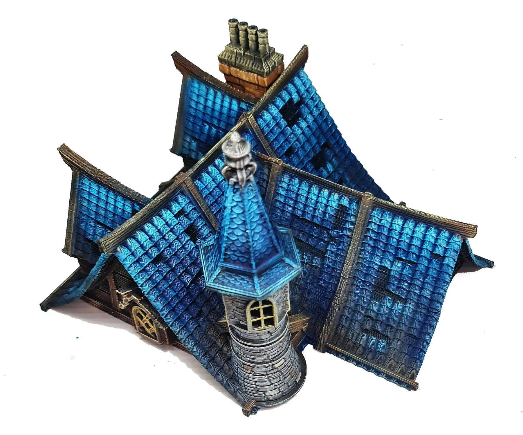 Medieval Town scenery building - Bell Tower Farm - PLA for Oldworld, Dungeon & Dragons, Frostgrave, Age of fantasy battle skirmish wargame