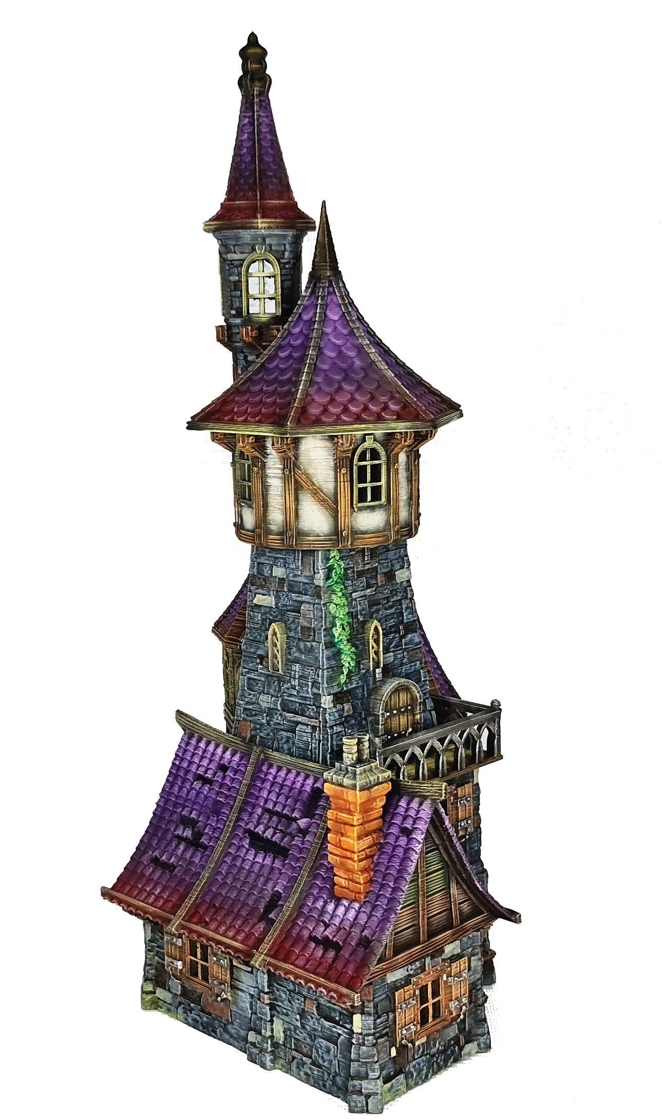 Medieval Town scenery building - Apothecary's Tower - PLA for Oldworld, Dungeon & Dragons, Frostgrave Age of fantasy battle skirmish wargame