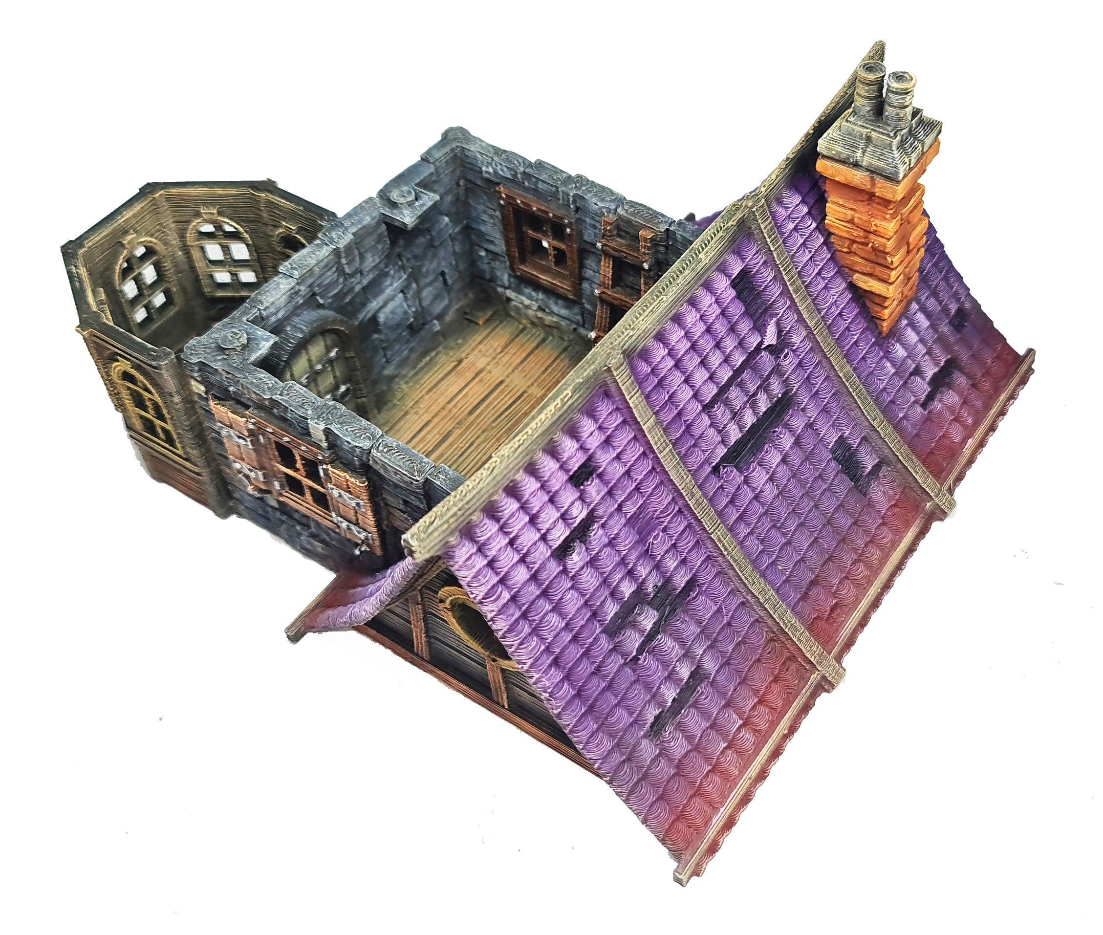 Medieval Town scenery building - Apothecary's Tower - PLA for Oldworld, Dungeon & Dragons, Frostgrave Age of fantasy battle skirmish wargame