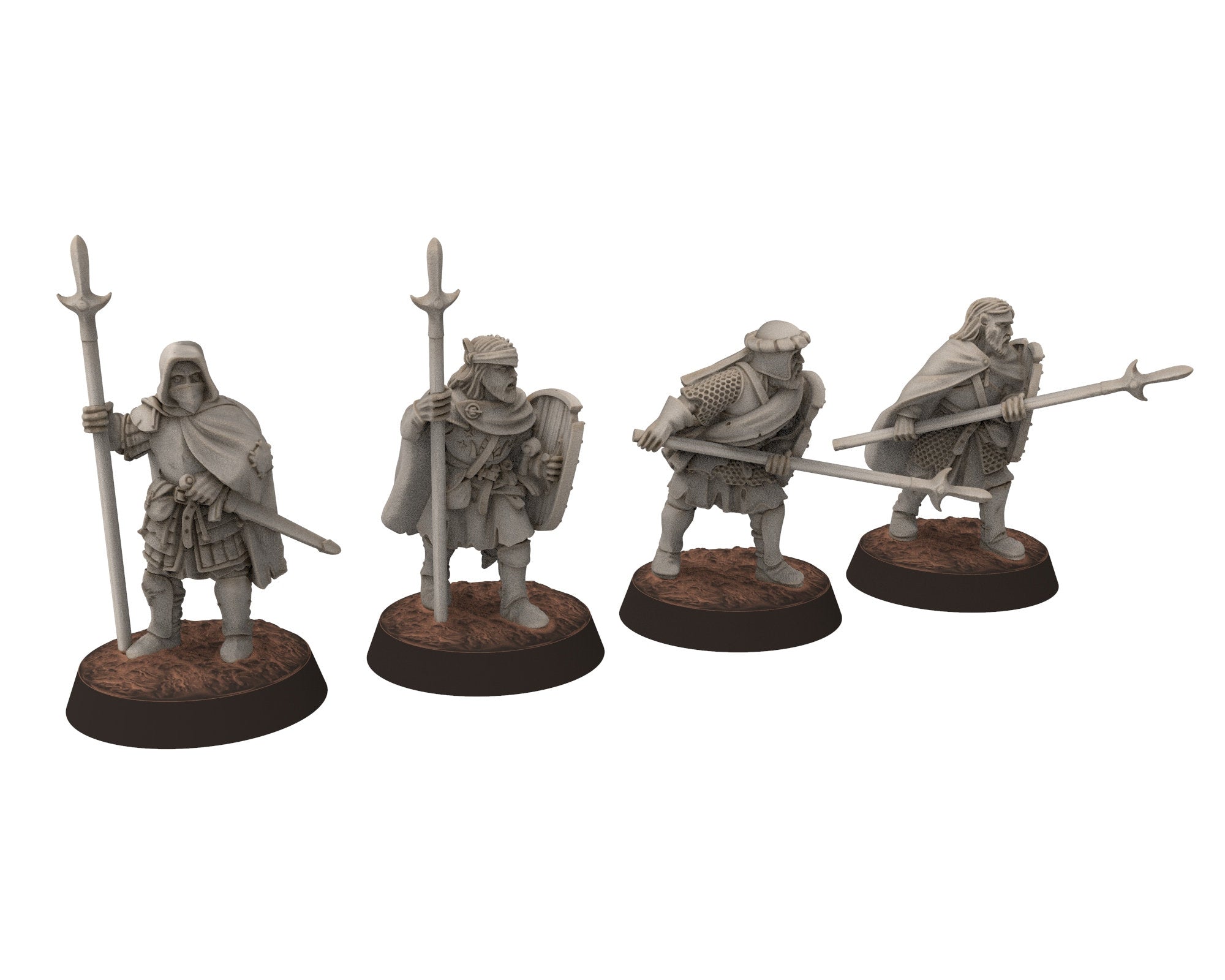 Ornor - Arnaudin Veteran Captain on Foot, Lost Kingdom of the North, Misty Mountains, Medburry miniatures for wargame, DnD, Lotr