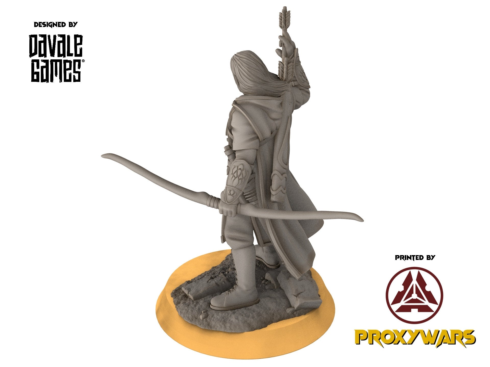 Gandor - Grey Castle Damord, Captain of Rangers, Banner Protectors of the shire, miniatures for wargame D&D, Lotr...