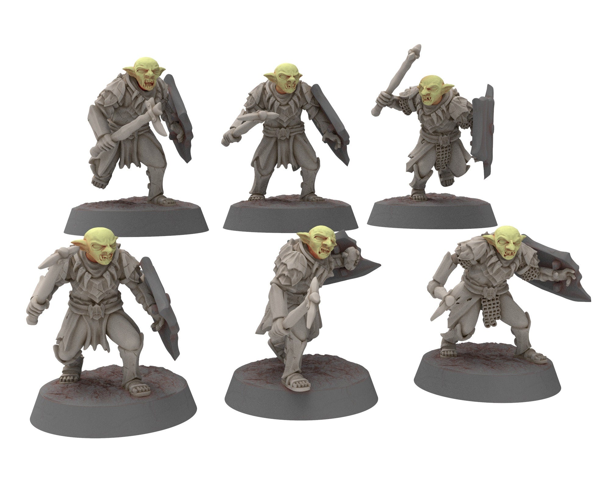 Goblin cave - Mercenary warriors Company Bundle, Middle rings for wargame DnD, Frostgrave, LOTR... Modular miniatures Quatermaster3D