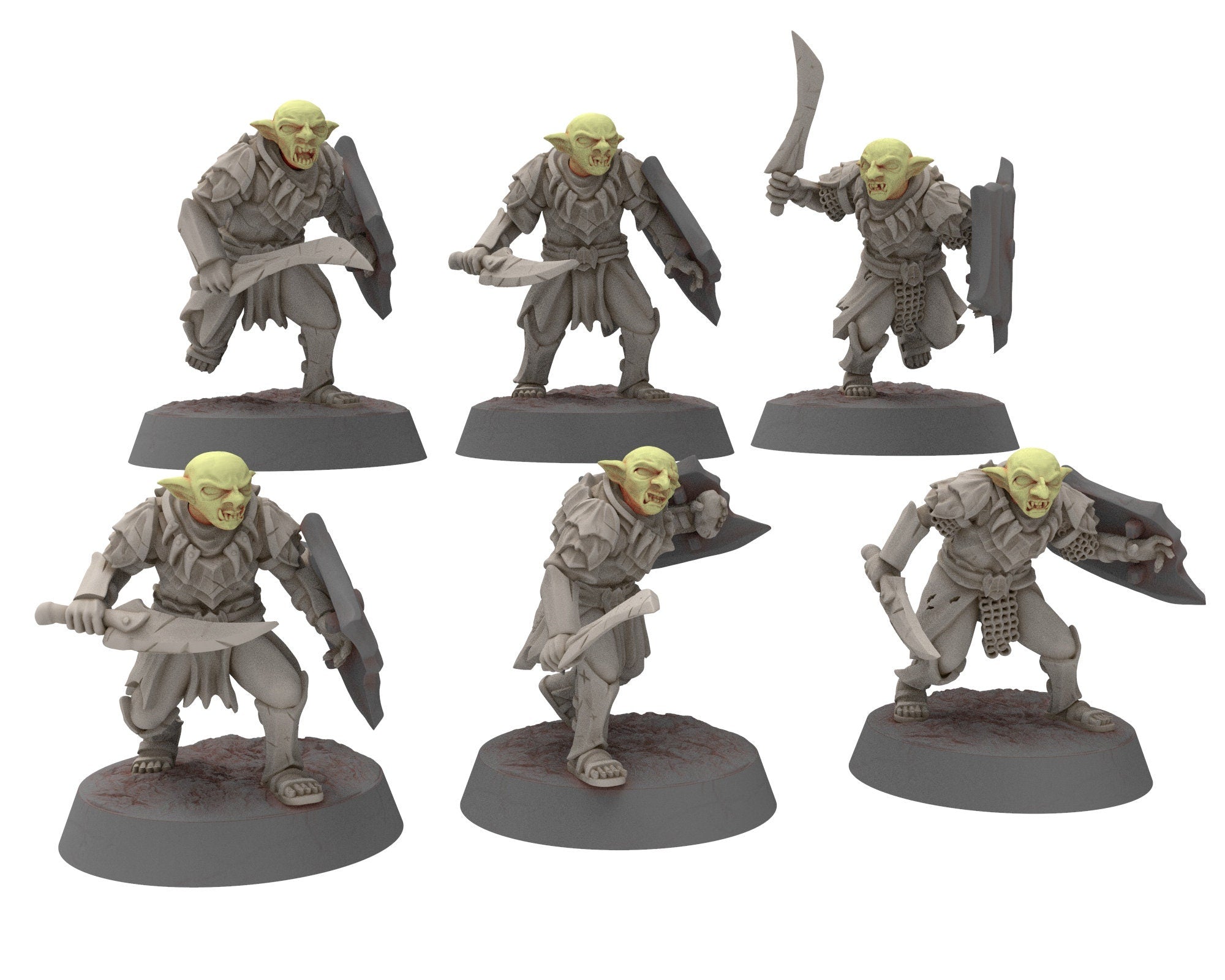 Goblin cave - Mercenary warriors Company Bundle, Middle rings for wargame DnD, Frostgrave, LOTR... Modular miniatures Quatermaster3D