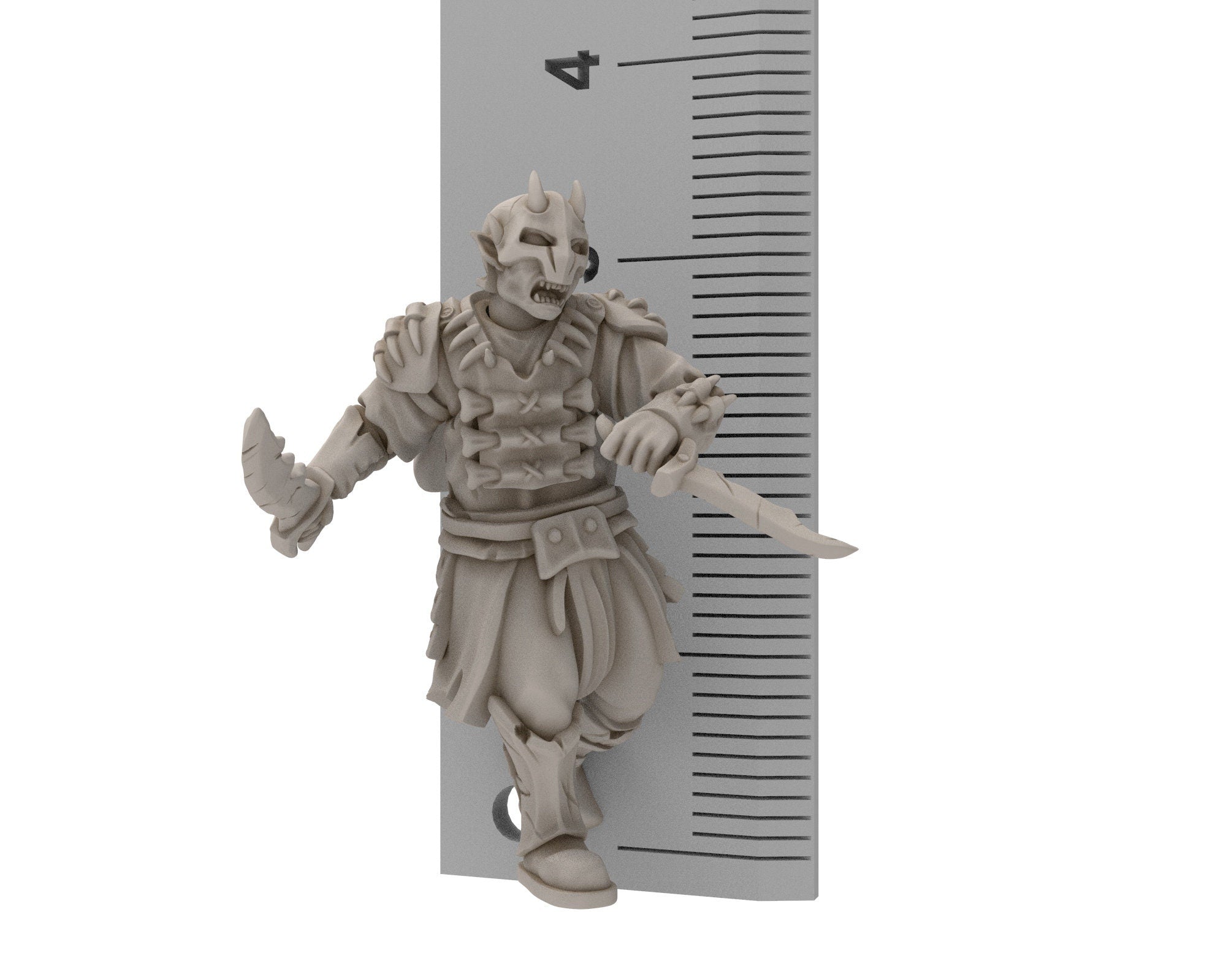 Orc horde - Scout Vanguards warriors warband, Middle rings for wargame D&D, LOTR, Frostgrave... Modular miniatures Quatermaster3D