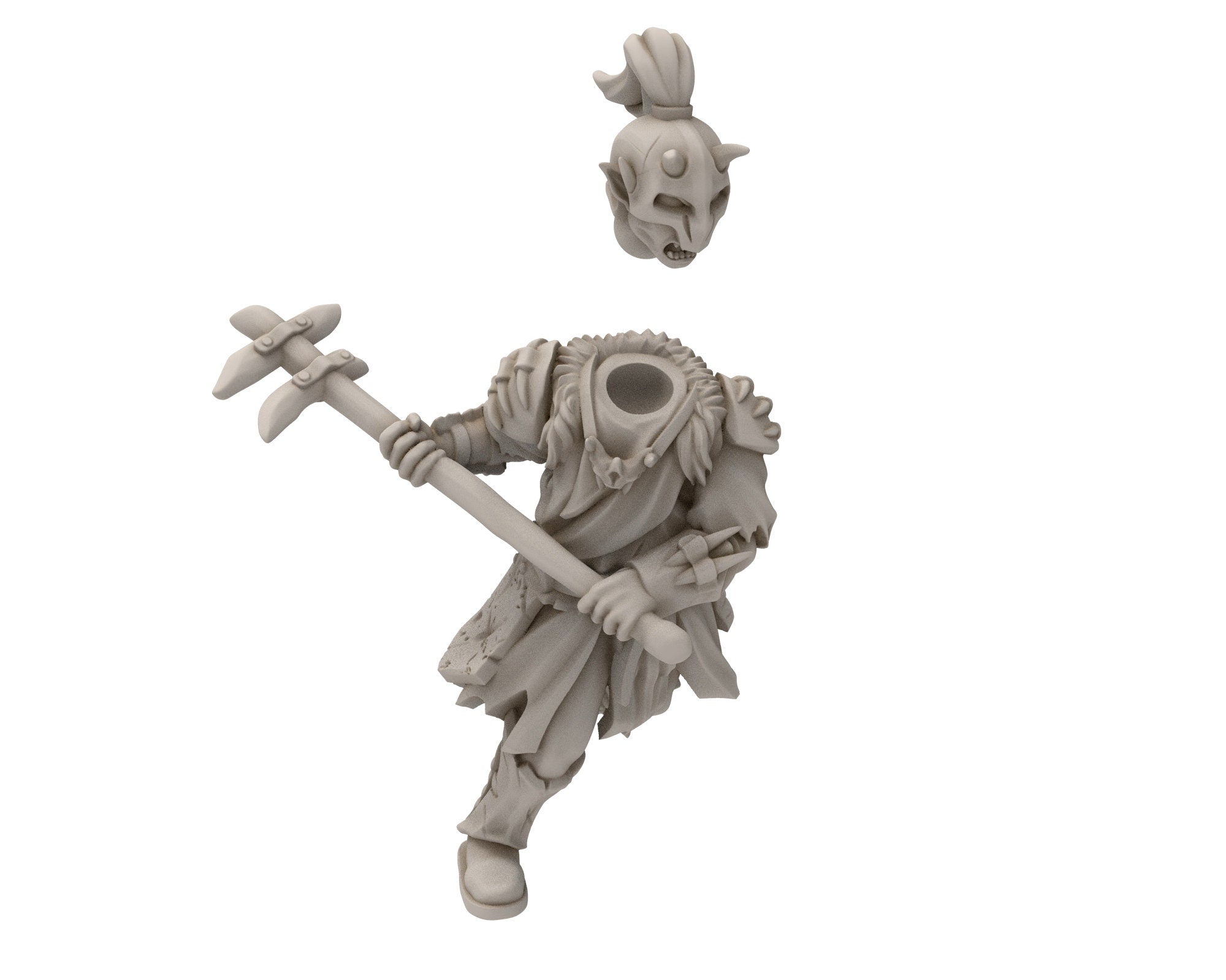 Orc horde - Bowmen warriors warband, Middle rings miniatures for wargame D&D, LOTR, Frostgrave... Modular miniatures Quatermaster3D