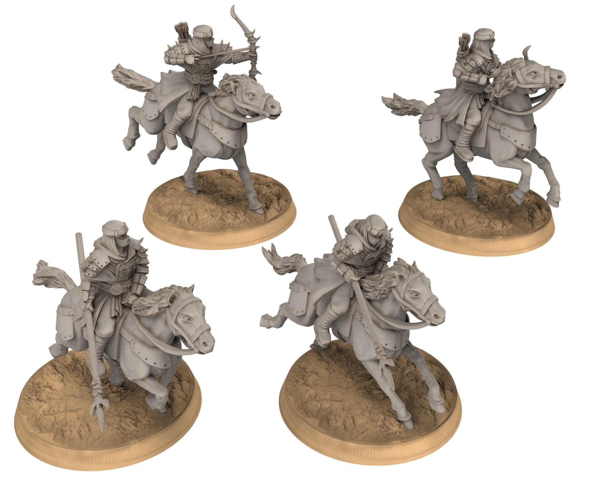 Harad - x3 Cobra Assassins, Berber nomads, Harad Bedouin Arabs Sarazins miniatures for wargame D&D, Lotr... Quatermaster3D