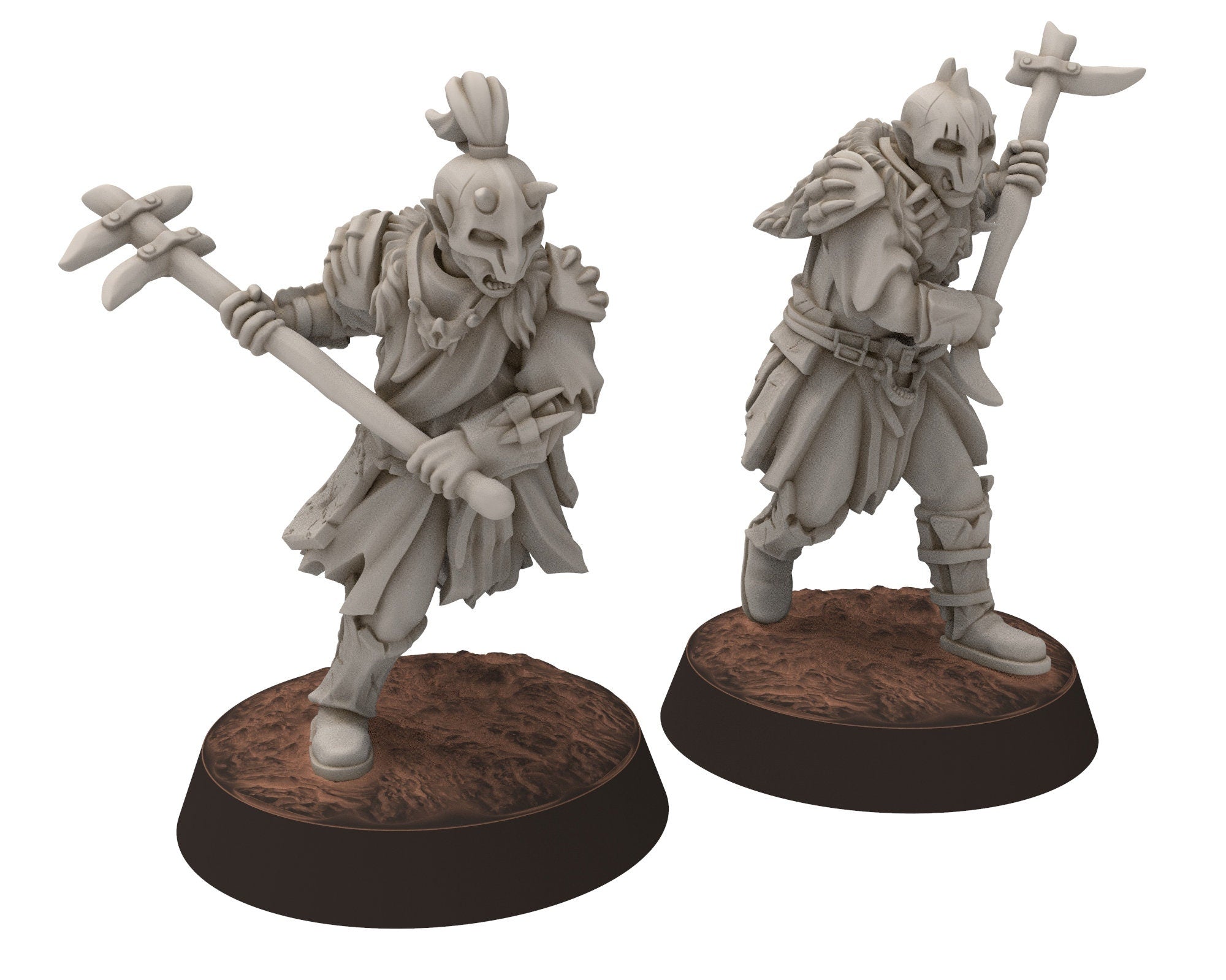 Orc horde - Scout Captain on fell wolf warriors warband, Middle rings for wargame D&D, LOTR, Frostgrave... Modular miniatures Quatermaster3D