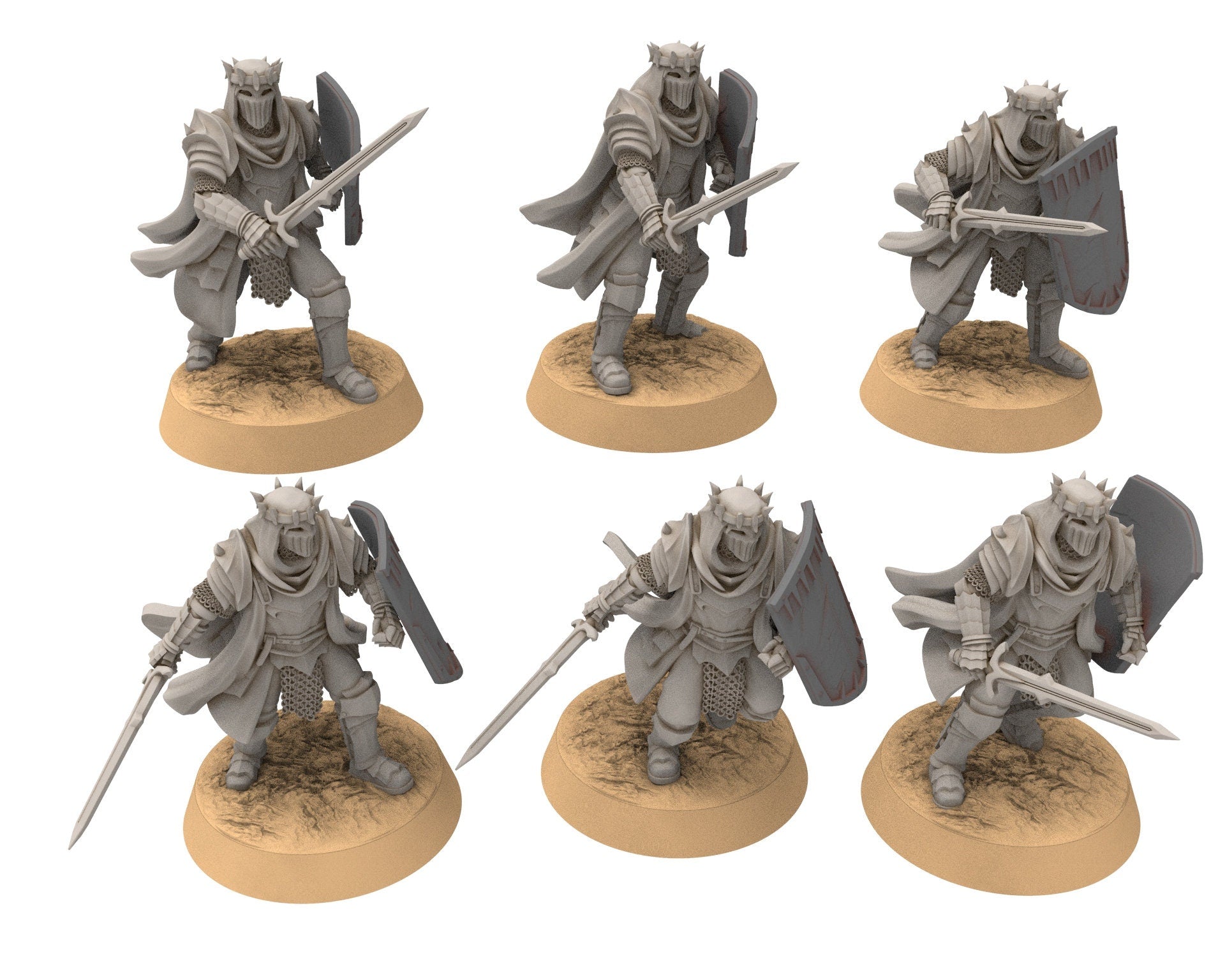 Harad - x6 Cobra Warrior Spears, Berber nomads, Harad Bedouin Arabs Sarazins miniatures for wargame D&D, Lotr... Quatermaster3D