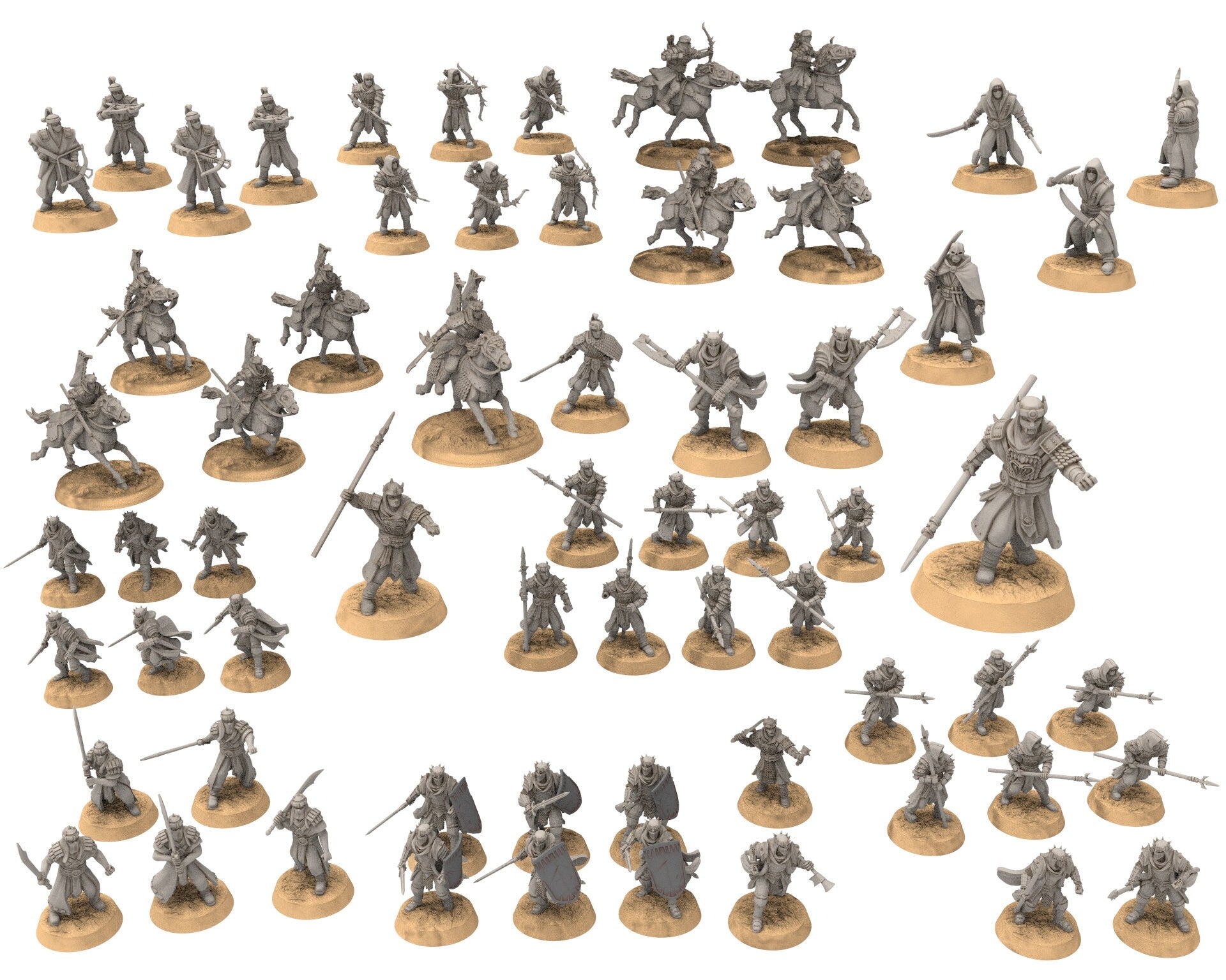 Harad - x62 Bundle, Berber nomads, Harad Bedouin Arabs Sarazins miniatures for wargame D&D, Lotr... Quatermaster3D