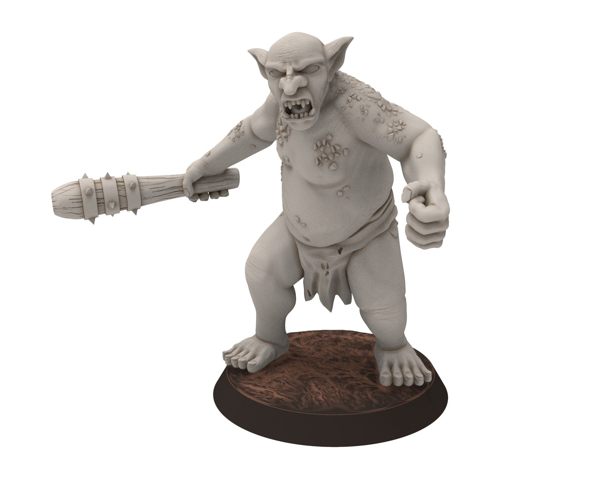 Orc horde - River Troll warriors warband, Middle rings for wargame D&D, LOTR, Frostgrave... Modular miniatures Quatermaster3D