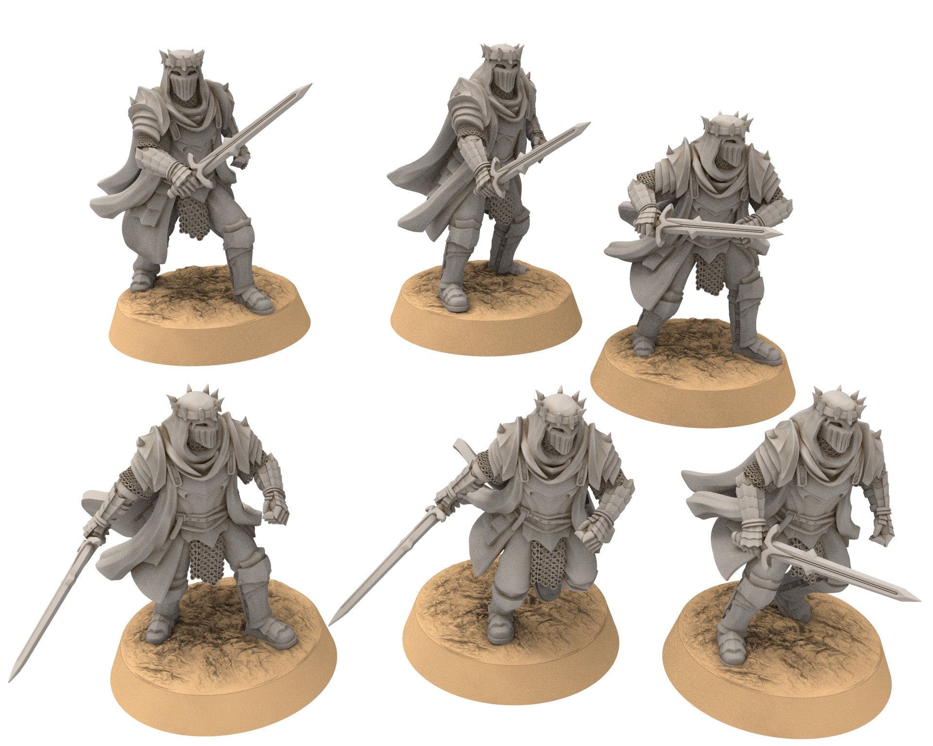 Harad - x5 Treasury Guards, Berber nomads, Harad Bedouin Arabs Sarazins miniatures for wargame D&D, Lotr... Quatermaster3D