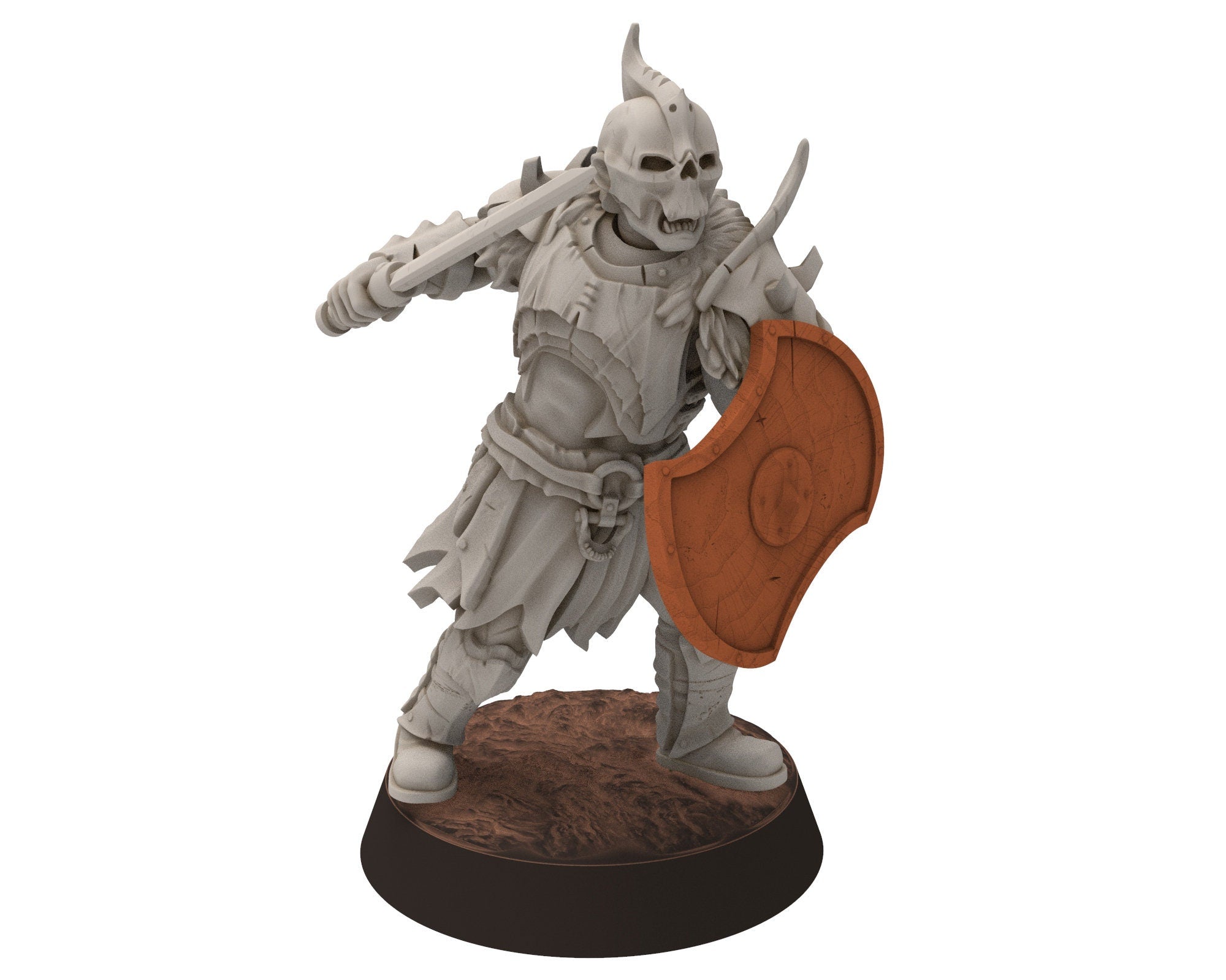 Orc horde - Patroll warriors warband, Middle rings miniatures for wargame D&D, LOTR, Frostgrave... Modular miniatures Quatermaster3D