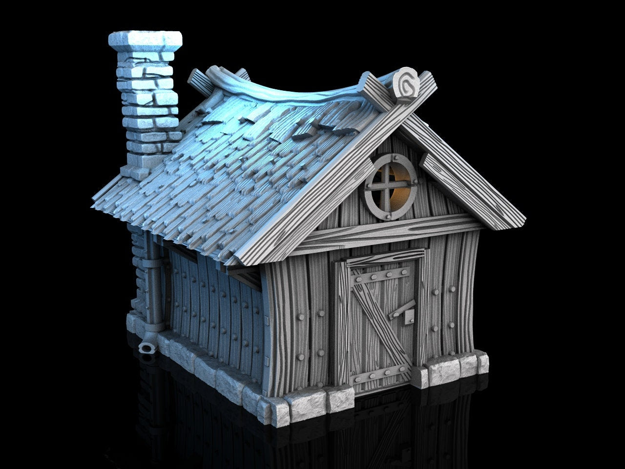 Medieval Town scenery building - Hunter Lodge - PLA for Oldworld, Dungeon & Dragons, Frostgrave, Fantasy battle skirmish wargame