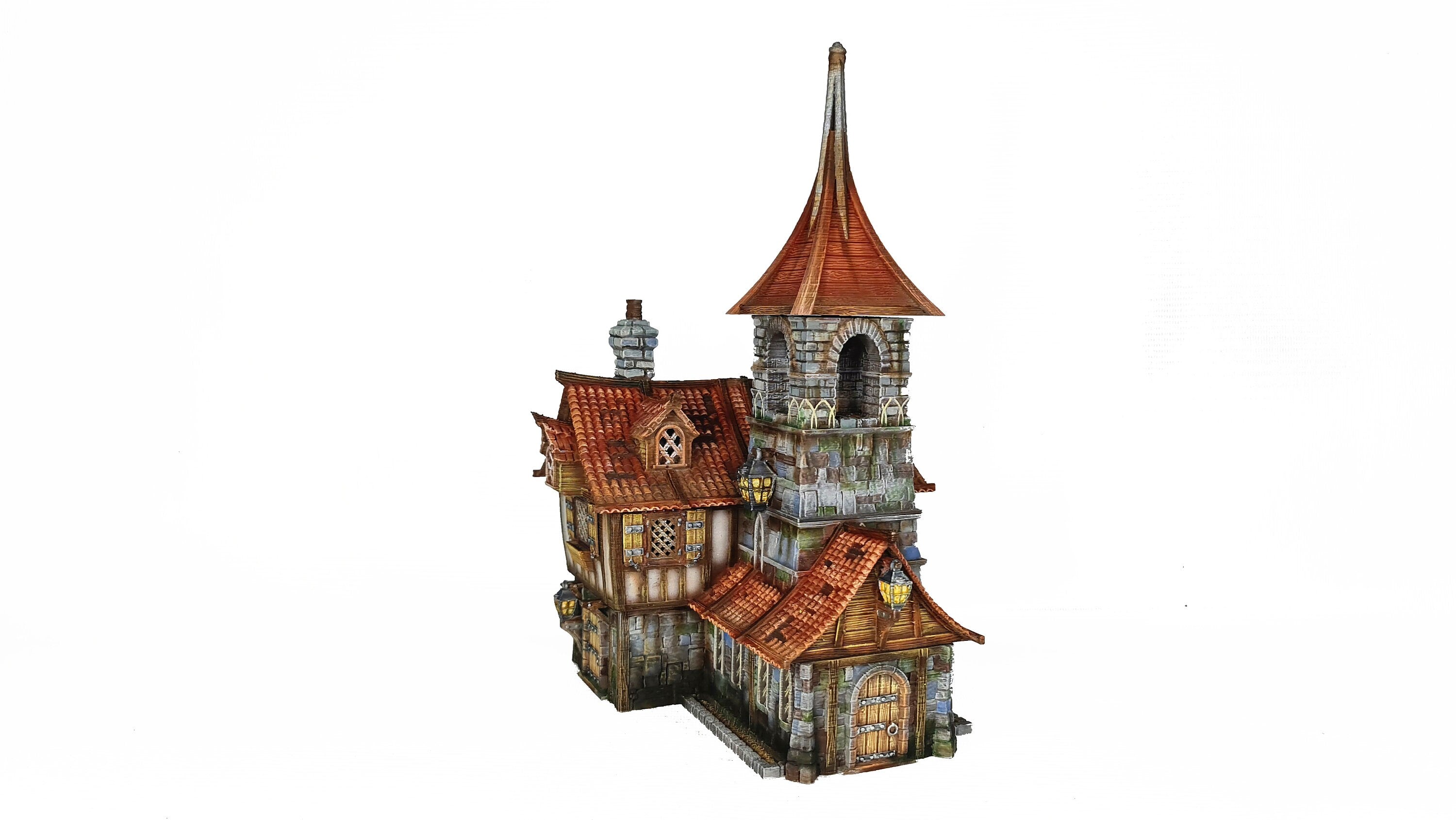 Medieval Town scenery building - Raspberry Dale - PLA for Oldworld, Dungeon & Dragons, Frostgrave, Fantasy battle skirmish wargame