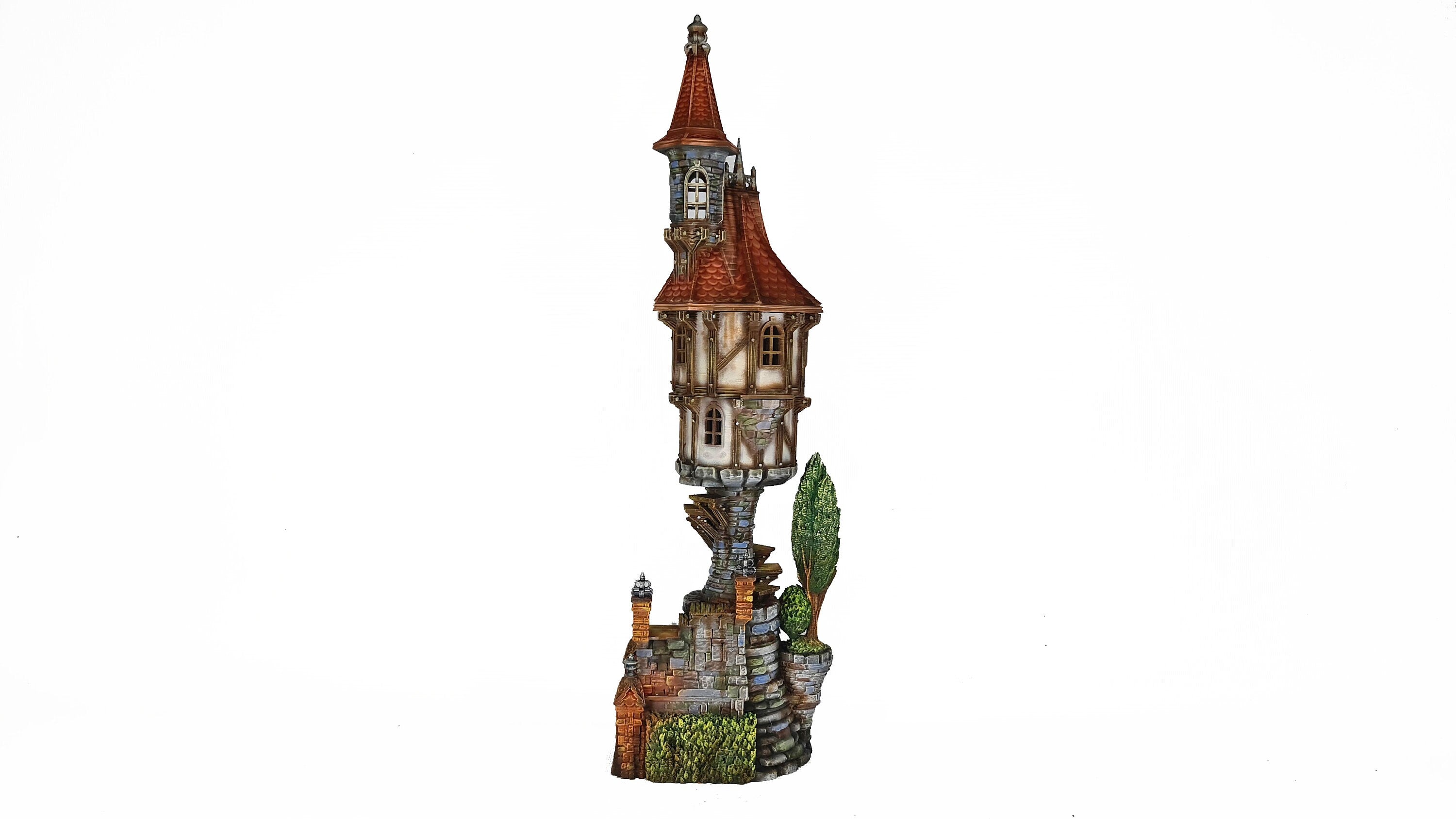 Medieval Town scenery building - Steeple Manor - PLA for Oldworld, Dungeon & Dragons, Frostgrave, Fantasy battle skirmish wargame