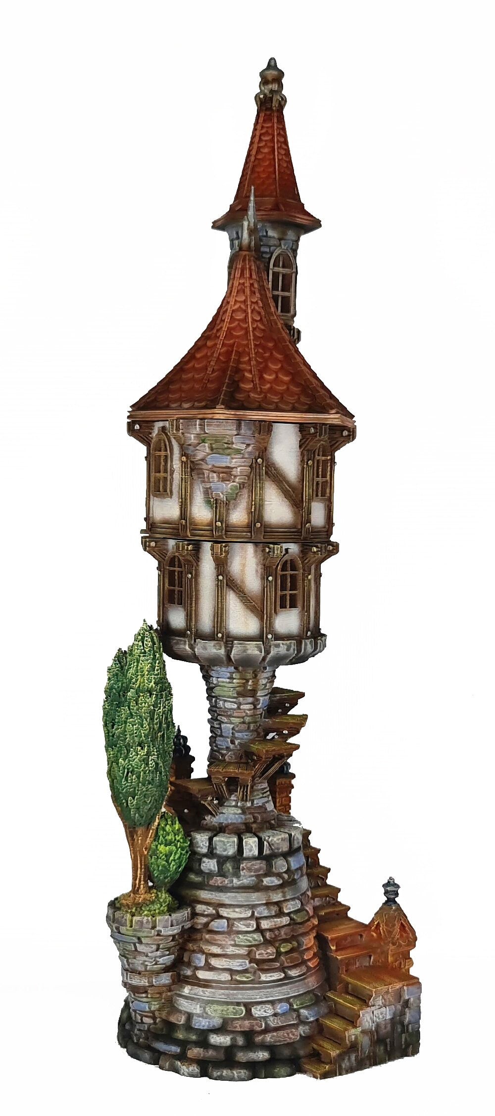 Medieval Town scenery building - Steeple Manor - PLA for Oldworld, Dungeon & Dragons, Frostgrave, Fantasy battle skirmish wargame