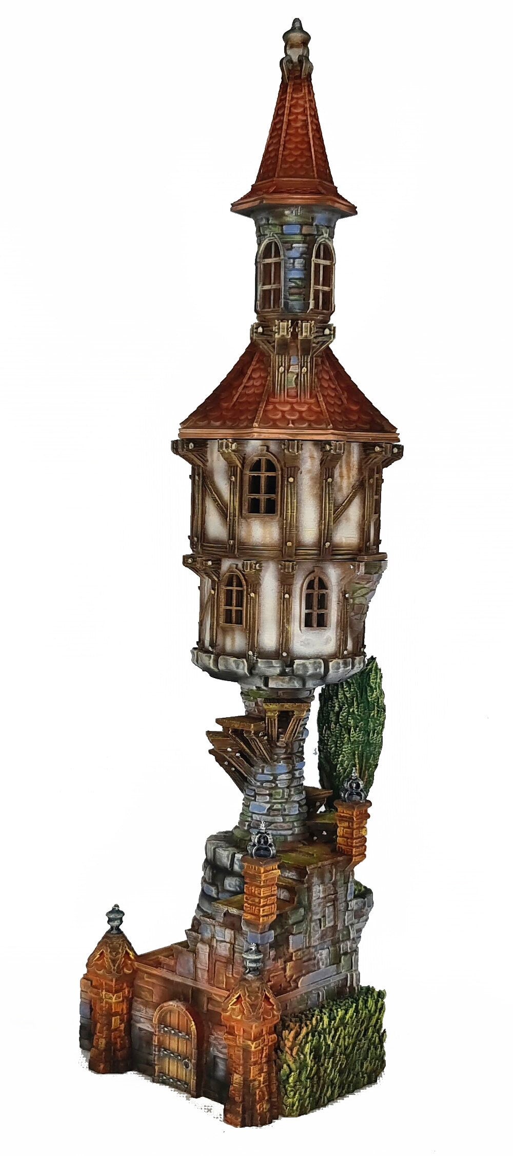 Medieval Town scenery building - Steeple Manor - PLA for Oldworld, Dungeon & Dragons, Frostgrave, Fantasy battle skirmish wargame