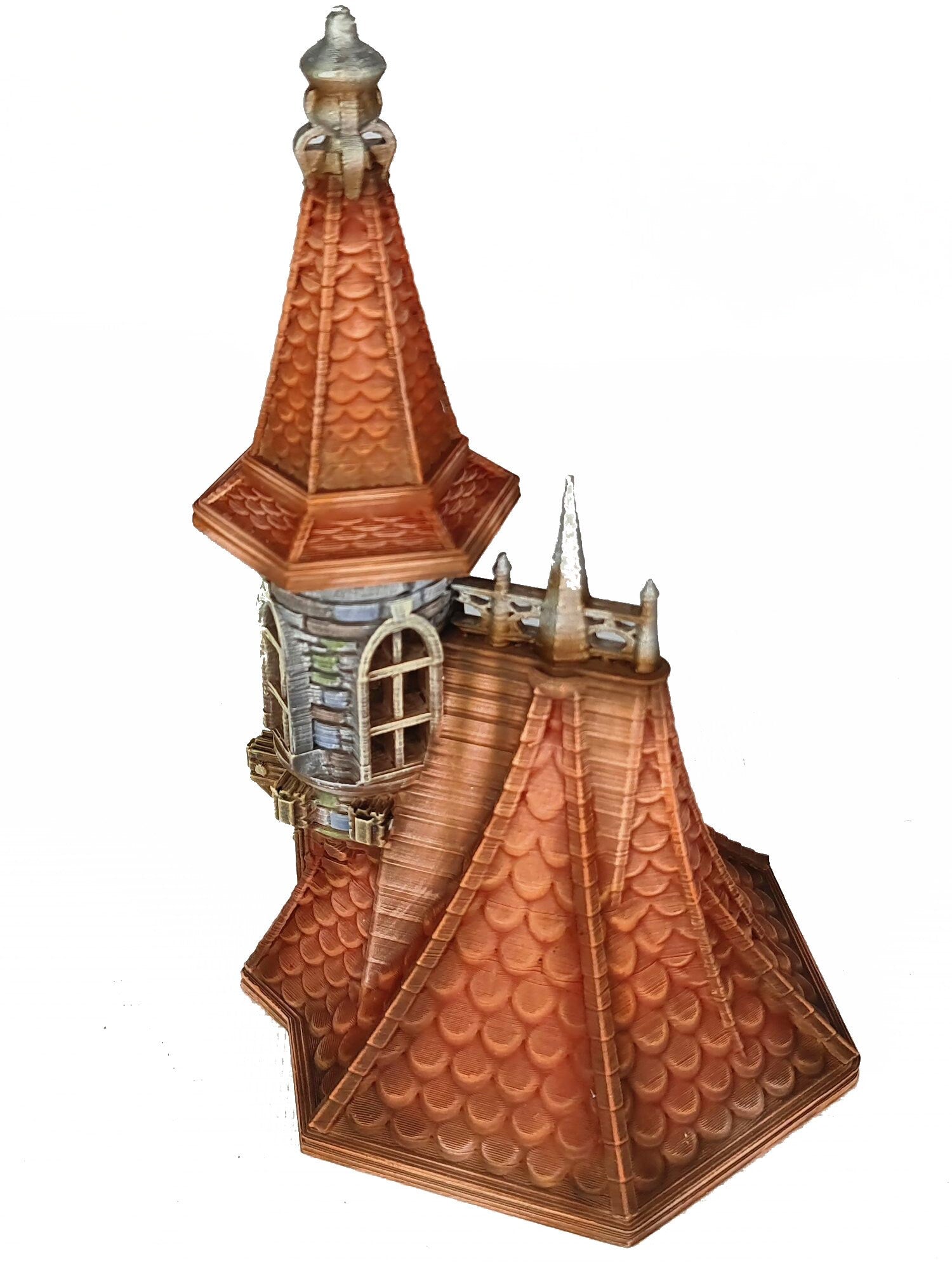 Medieval Town scenery building - Steeple Manor - PLA for Oldworld, Dungeon & Dragons, Frostgrave, Fantasy battle skirmish wargame