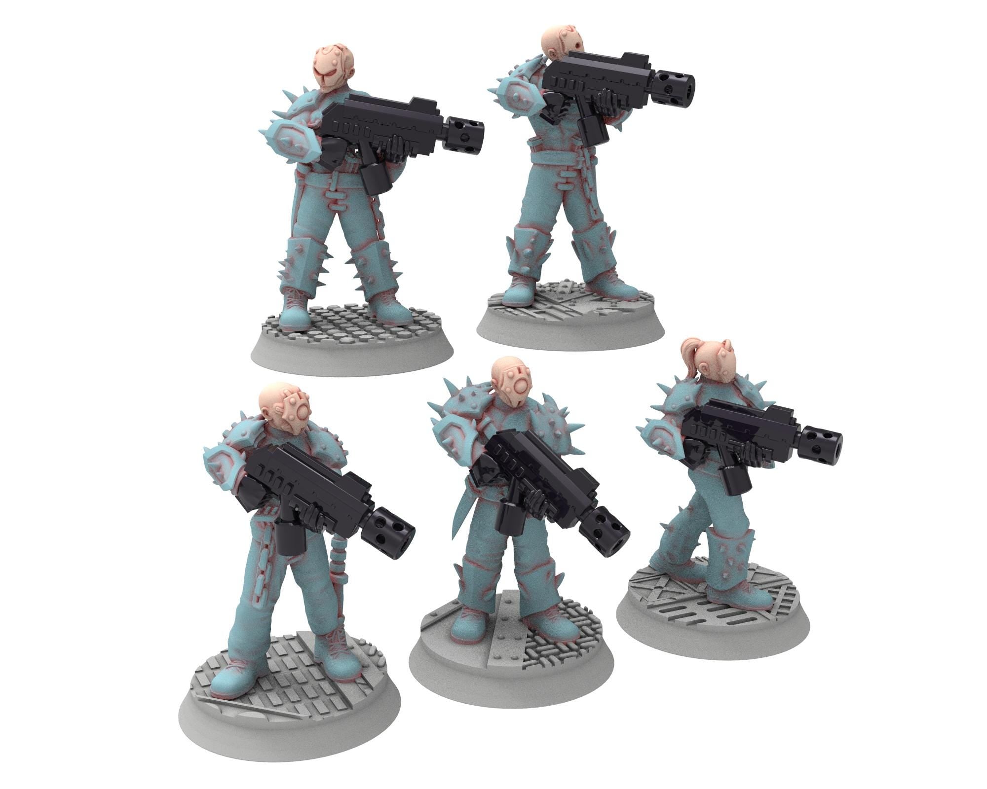 Followers of Change - 32mm Twisted Cultists of Chaos god - Grenade Launchers - OPR Tabletop wargame Resin 3D printed proxy, Edge Miniatures