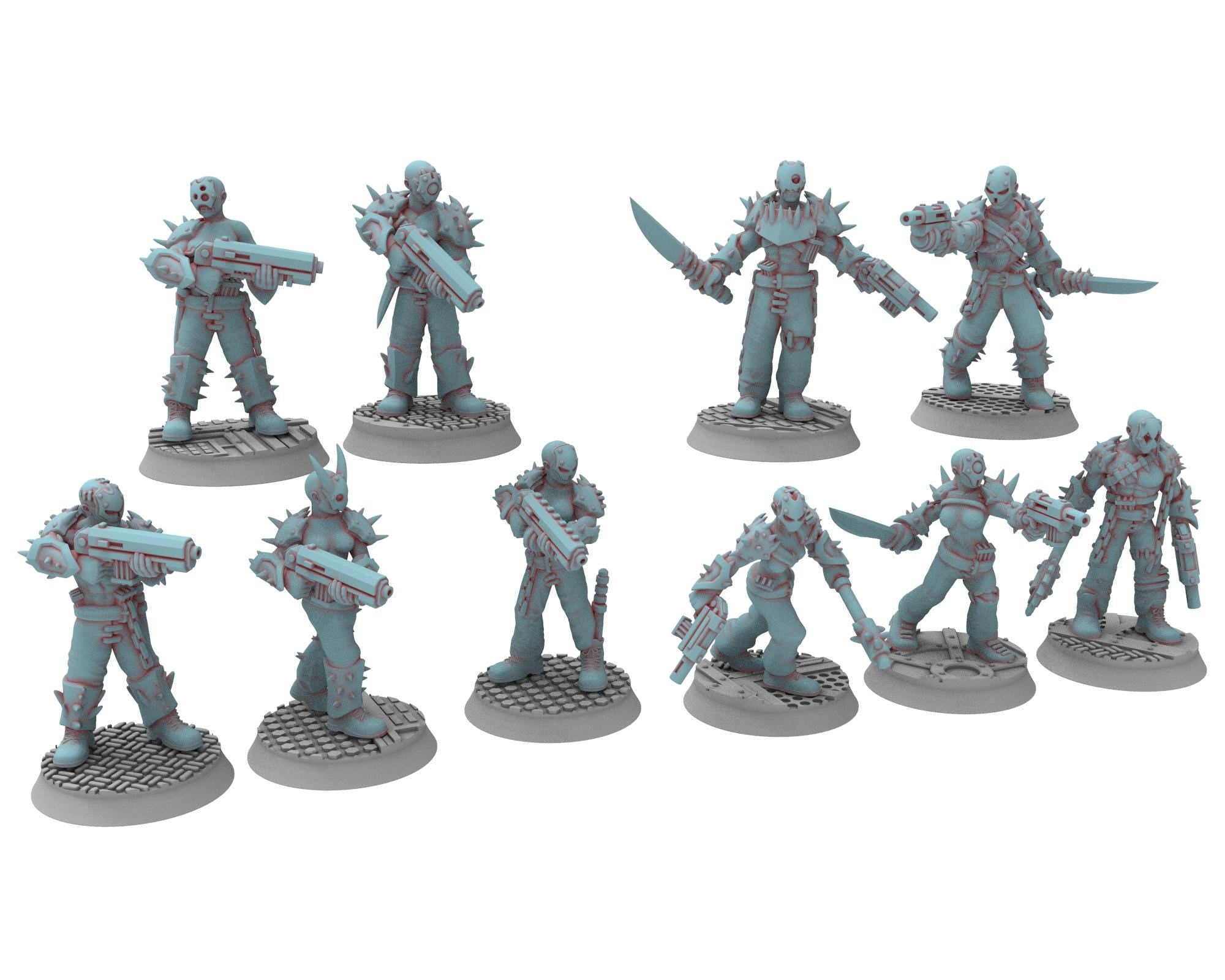 Followers of Change - 32mm Twisted Cultists of Chaos god - Full infantry unit - OPR Tabletop wargame Resin 3D printed proxy, Edge Miniatures