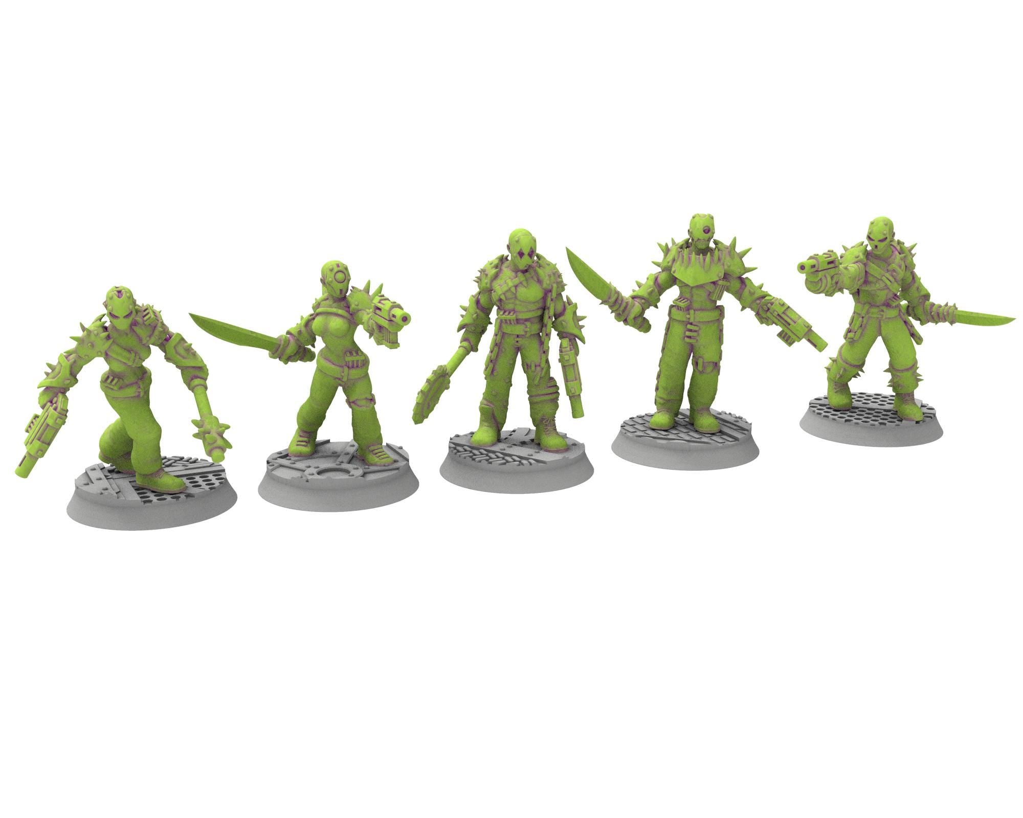 Harbingers of darkness - 32mm Cultists of Chaos god - Melee infantry - OPR Tabletop wargame Resin 3D printed proxy, Edge Miniatures