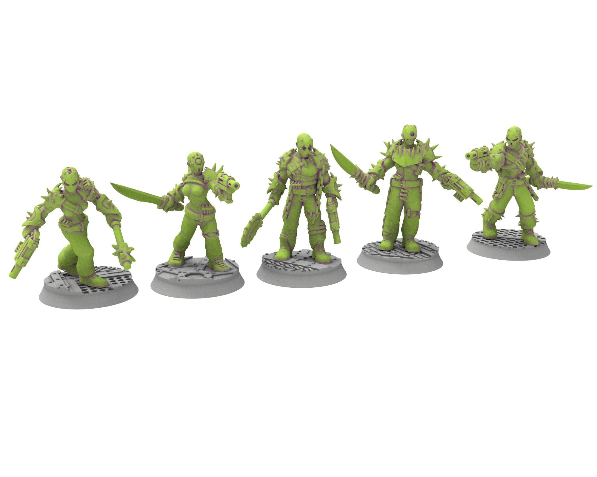 Harbingers of darkness - 32mm Cultists of Chaos god - Ranged infantry - OPR Tabletop wargame Resin 3D printed proxy, Edge Miniatures