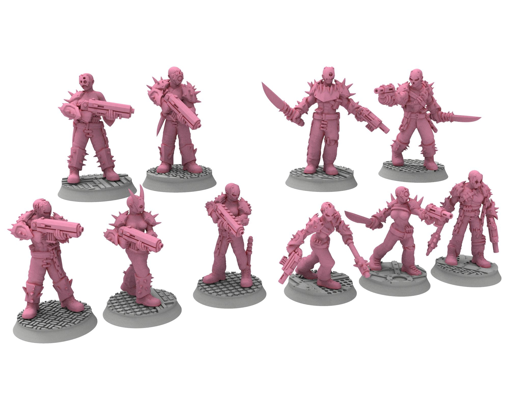 Daemons of lust - 32mm Sadistic Cultists of Chaos god - Full infantry unit - OPR Tabletop wargame Resin 3D printed proxy, Edge Miniatures