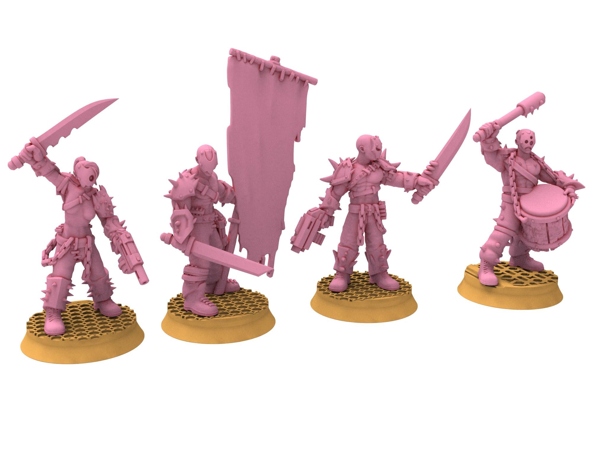 Daemons of lust - 28mm Sadistic Cultists of Chaos god - Full infantry unit - OPR Tabletop wargame Resin 3D printed proxy, Edge Miniatures