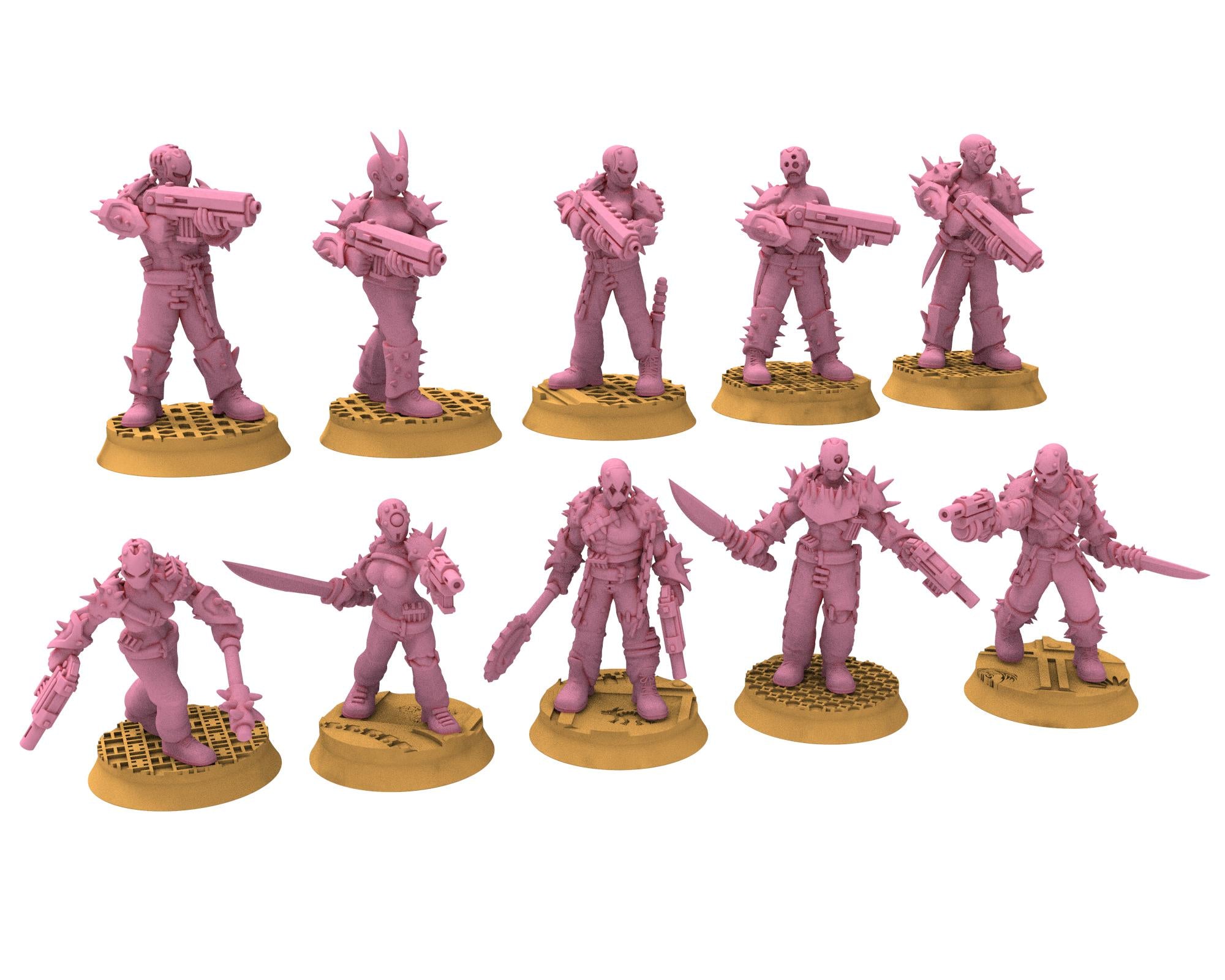 Daemons of lust - 28mm Sadistic Cultists of Chaos god - Full infantry unit - OPR Tabletop wargame Resin 3D printed proxy, Edge Miniatures