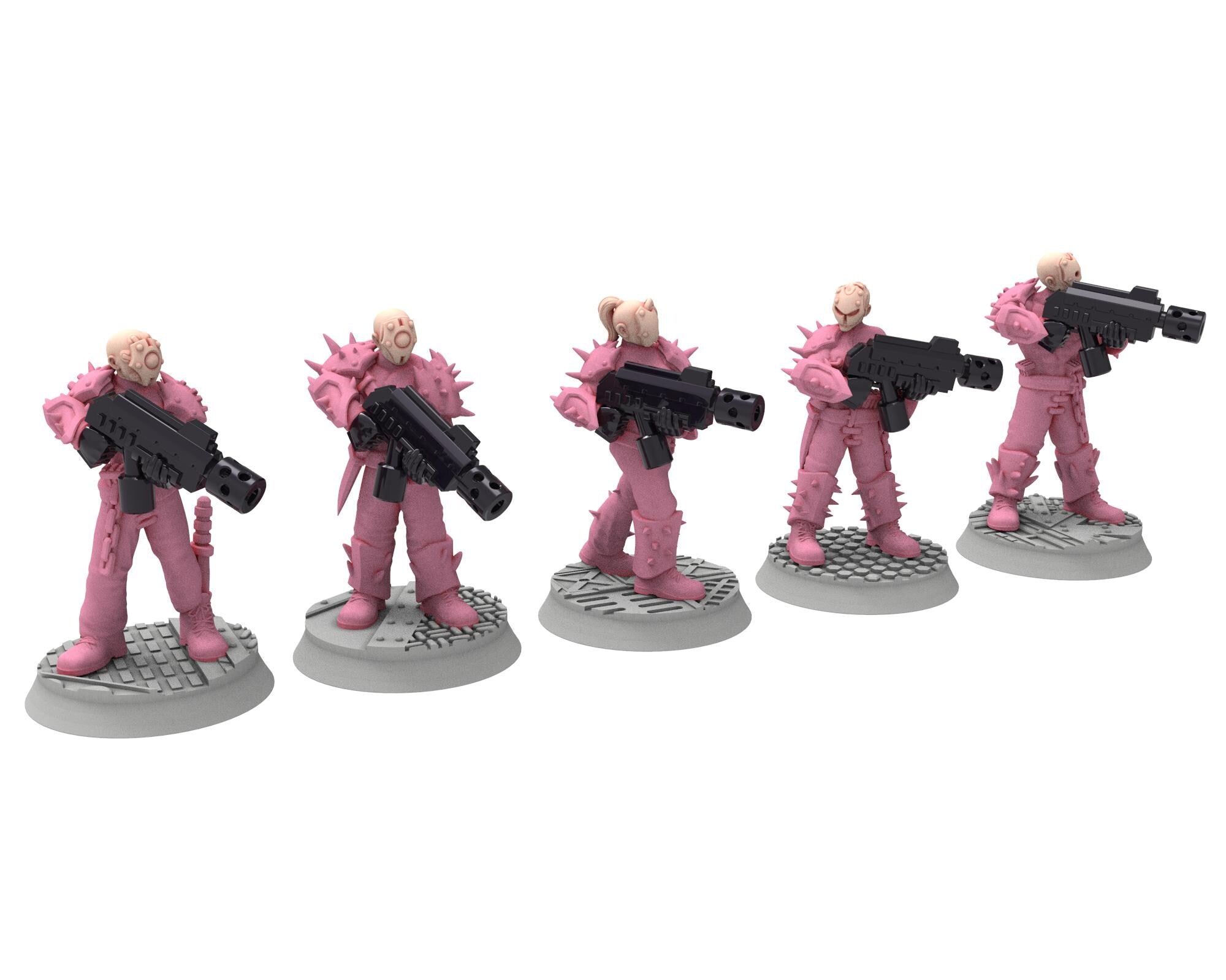 Daemons of lust - 28mm Sadistic Cultists of Chaos god - Staff and Leaders - OPR Tabletop wargame Resin 3D printed proxy, Edge Miniatures