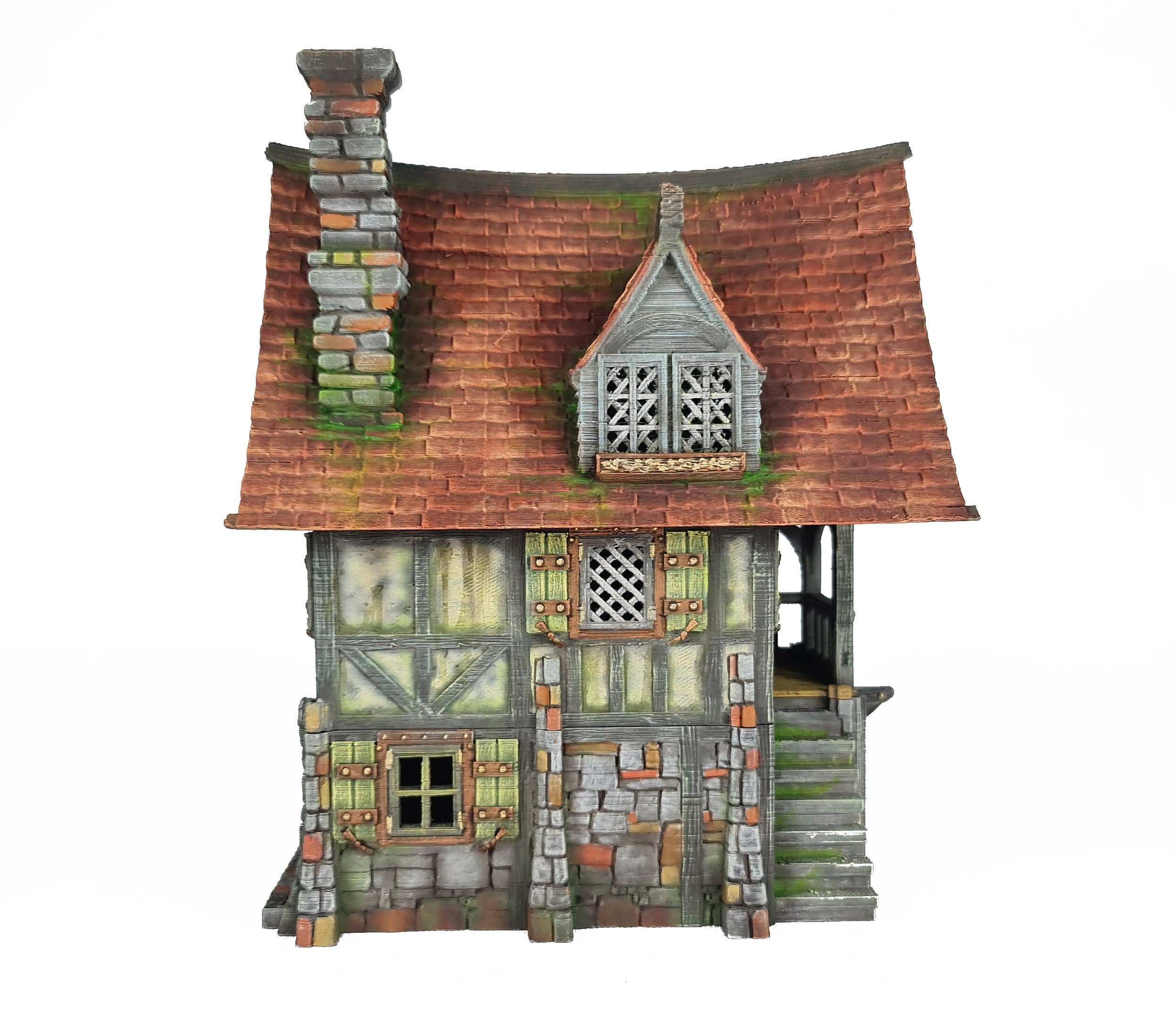 Medieval Town scenery building - Beetroot House - PLA for Oldworld, Dungeon & Dragons, Frostgrave, Fantasy battle skirmish wargame