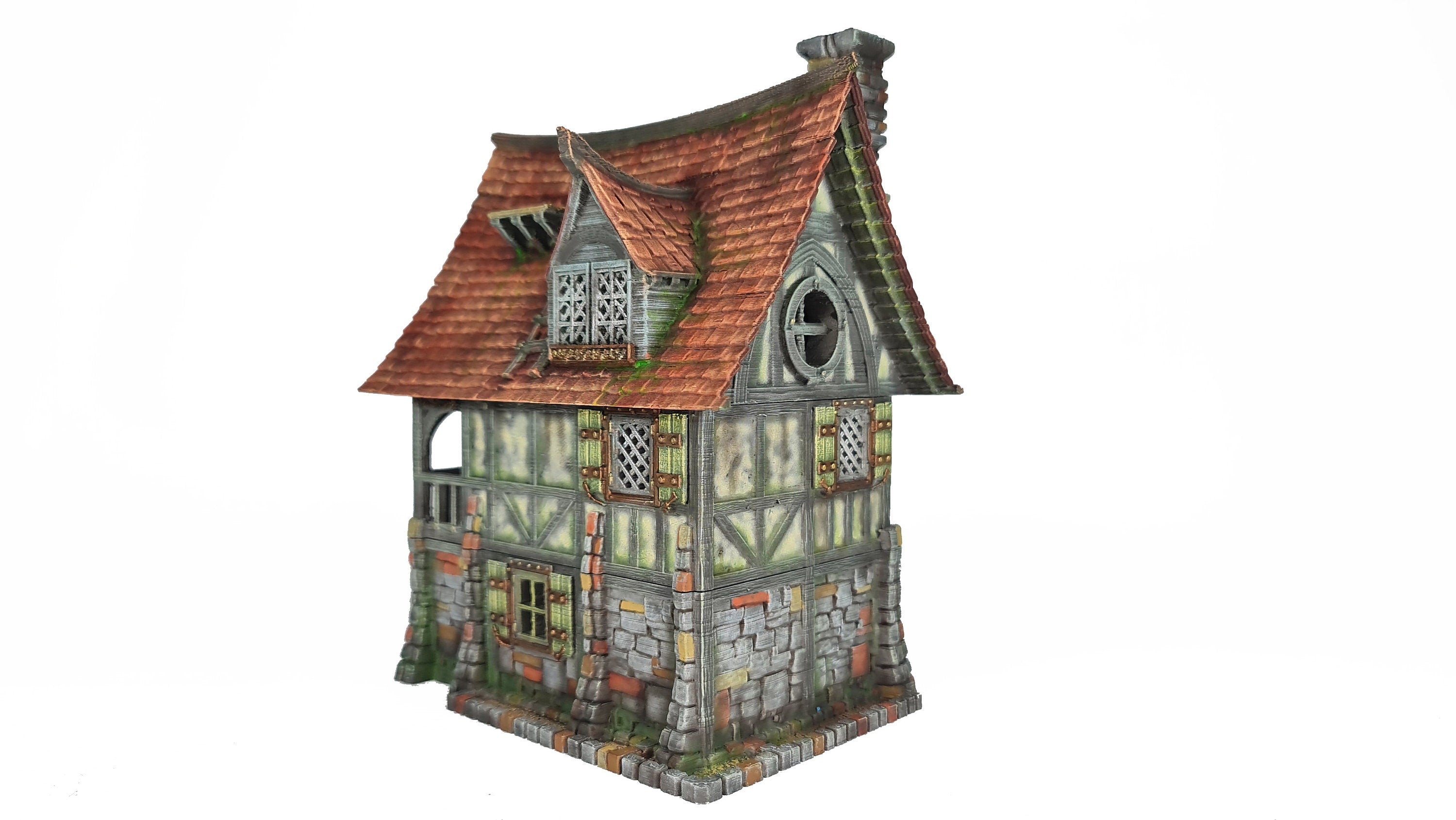 Medieval Town scenery building - Beetroot House - PLA for Oldworld, Dungeon & Dragons, Frostgrave, Fantasy battle skirmish wargame