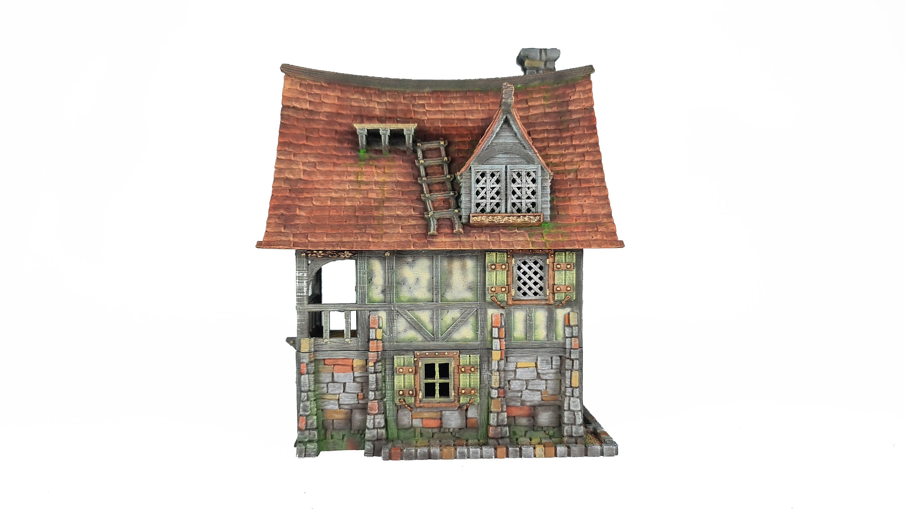 Medieval Town scenery building - Beetroot House - PLA for Oldworld, Dungeon & Dragons, Frostgrave, Fantasy battle skirmish wargame