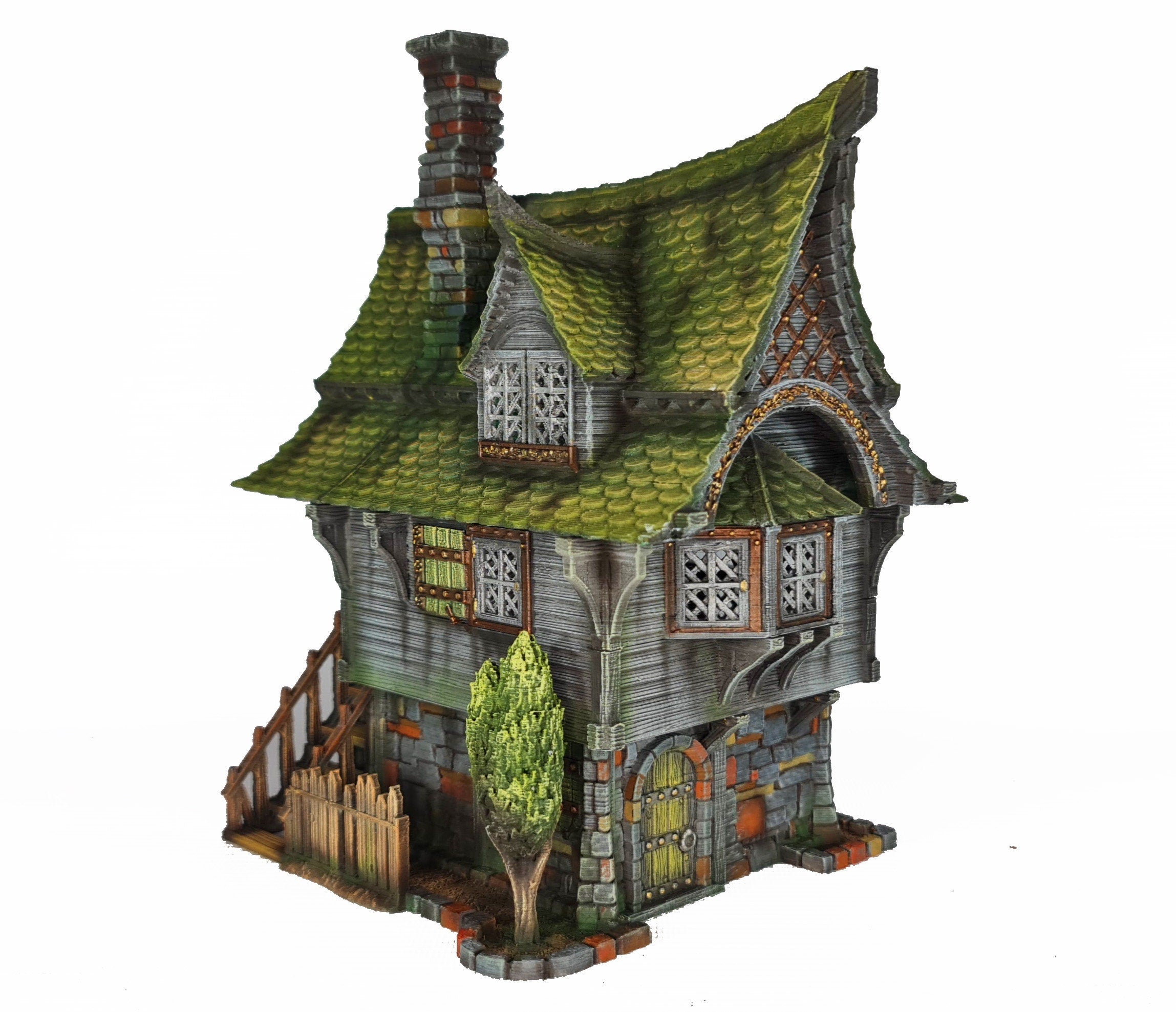 Medieval Town scenery building - Cabaggetop Manor - PLA for Oldworld, Dungeon & Dragons, Frostgrave, Fantasy battle skirmish wargame