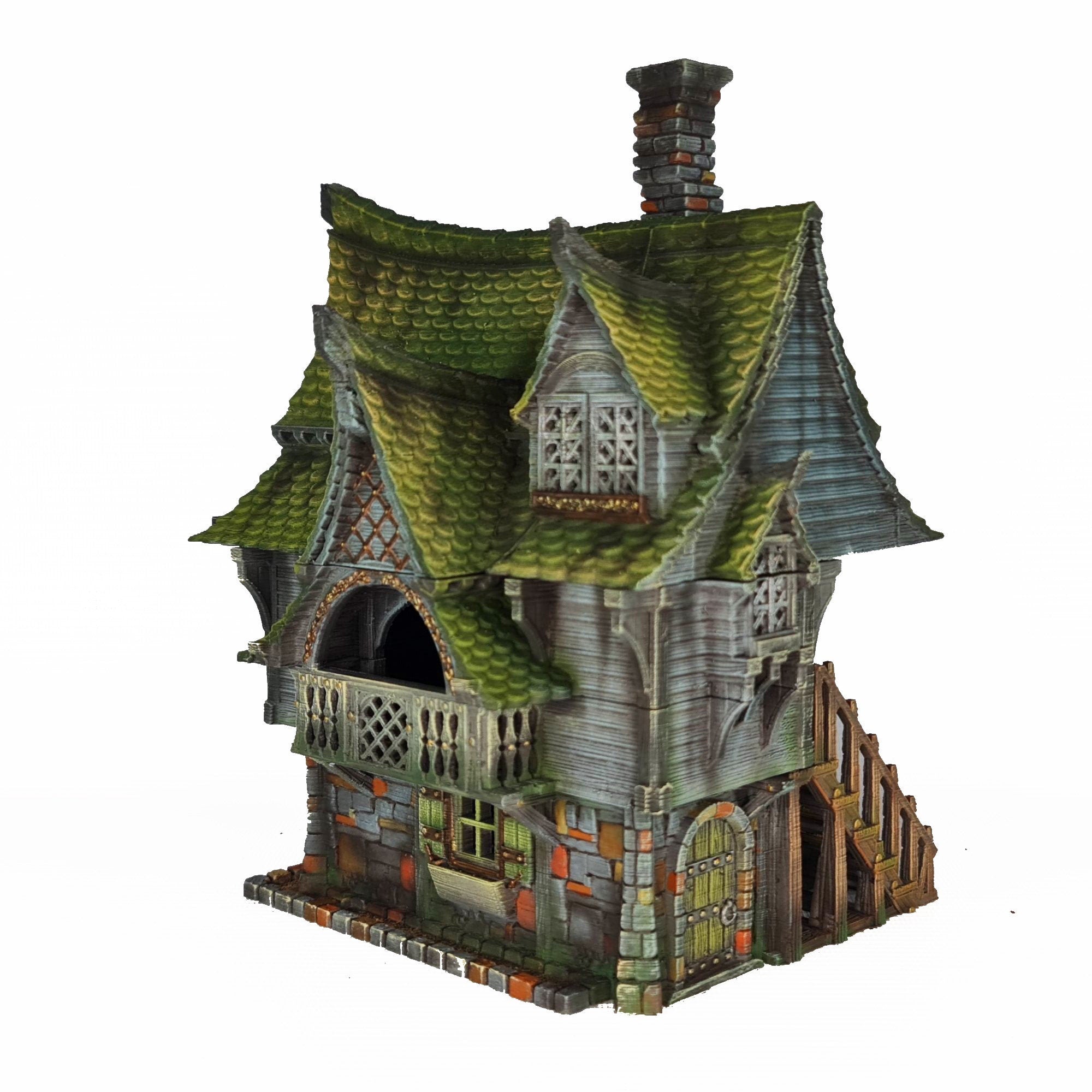 Medieval Town scenery building - Cabaggetop Manor - PLA for Oldworld, Dungeon & Dragons, Frostgrave, Fantasy battle skirmish wargame