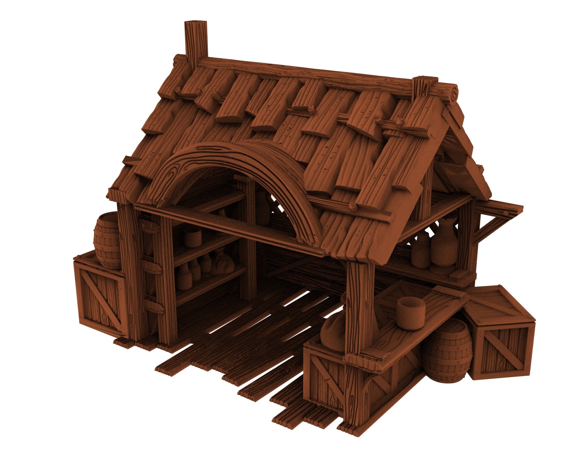 Medieval Town scenery building - Market Stall - PLA for Oldworld, Dungeon & Dragons, Frostgrave, Fantasy battle, skirmish wargame