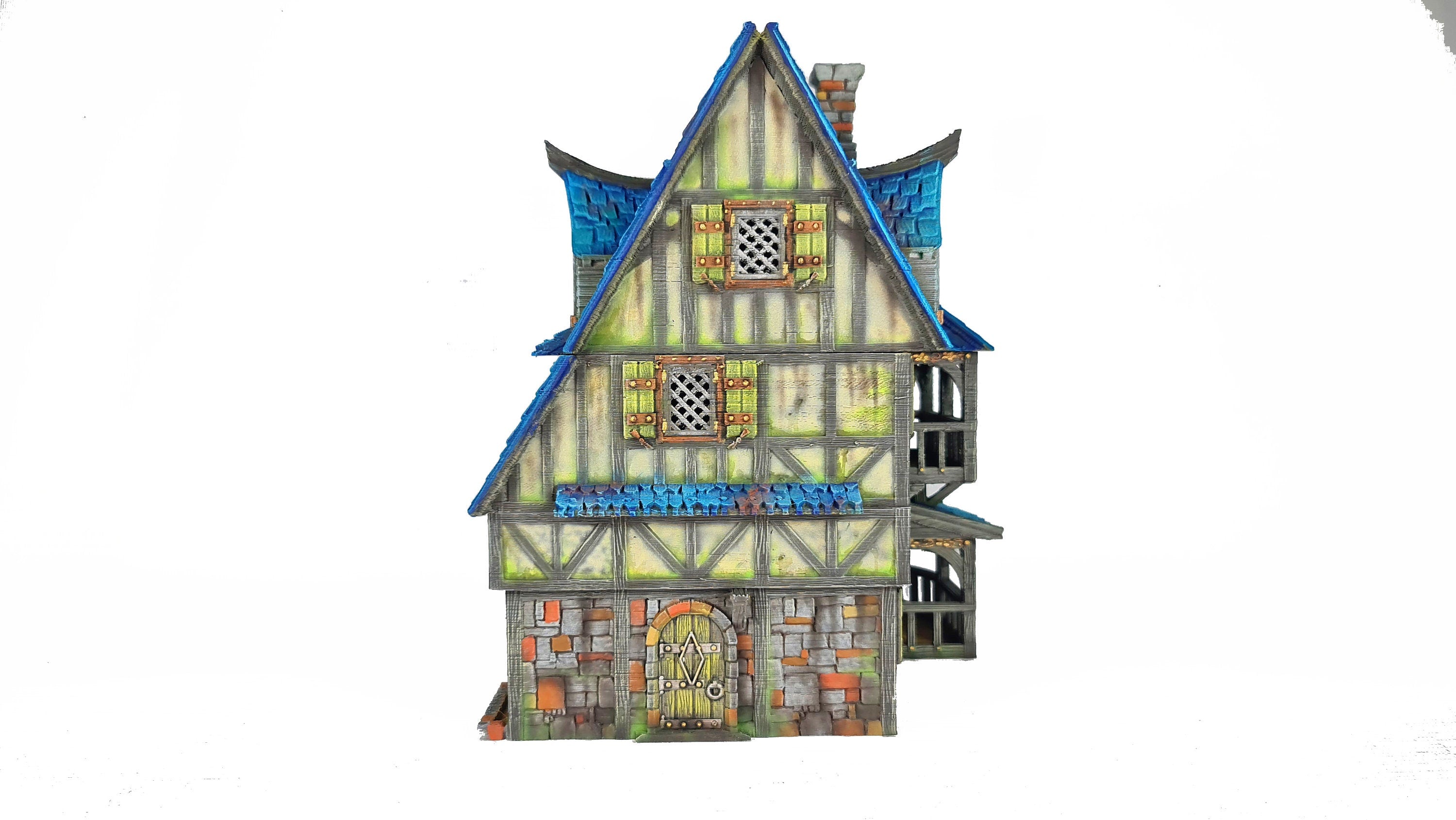 Medieval Town scenery building - The Cobalt Dragon - PLA for Oldworld, Dungeon & Dragons, Frostgrave, Fantasy battle, skirmish wargame