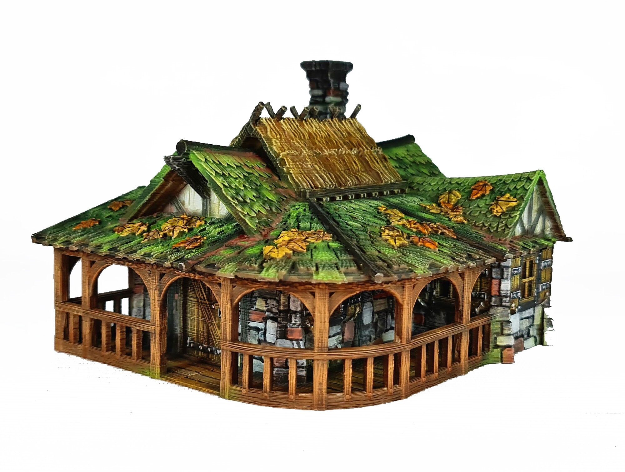 Medieval Town scenery building - Autumn Fall - PLA for Oldworld, Dungeon & Dragons, Frostgrave, Fantasy battle, skirmish wargame