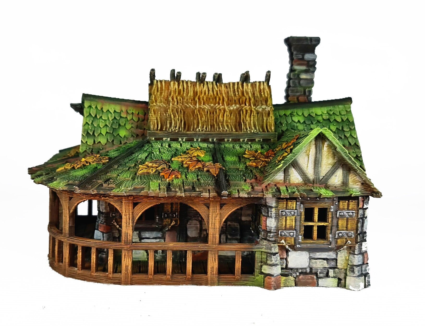 Medieval Town scenery building - Autumn Fall - PLA for Oldworld, Dungeon & Dragons, Frostgrave, Fantasy battle, skirmish wargame