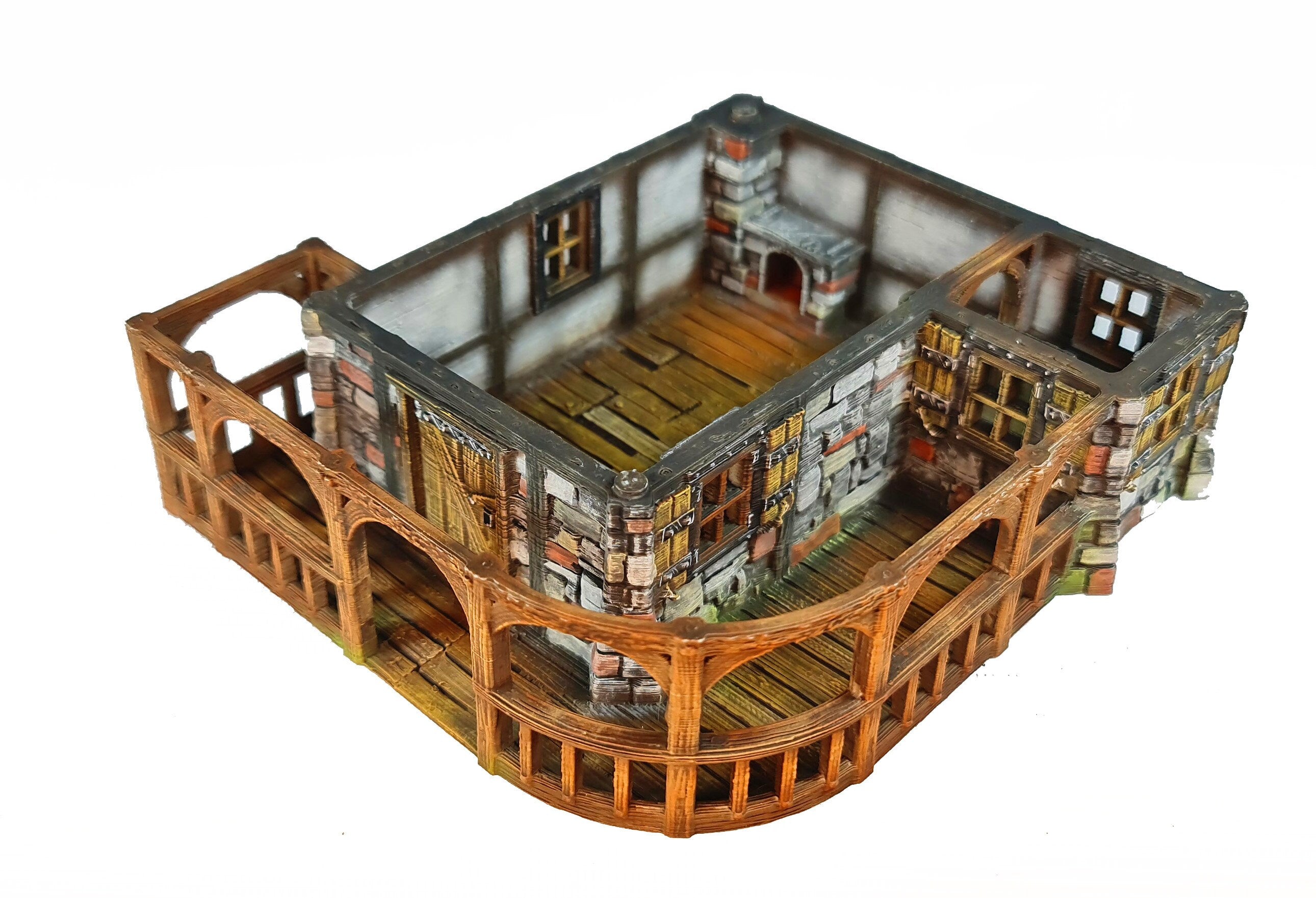 Medieval Town scenery building - Autumn Fall - PLA for Oldworld, Dungeon & Dragons, Frostgrave, Fantasy battle, skirmish wargame