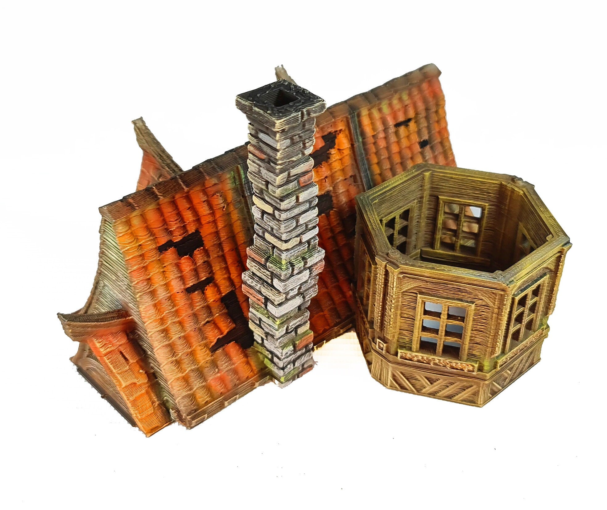 Medieval Town scenery building - Grimmsdale Manor - PLA for Oldworld, Dungeon & Dragons, Frostgrave, Fantasy battle, skirmish wargame