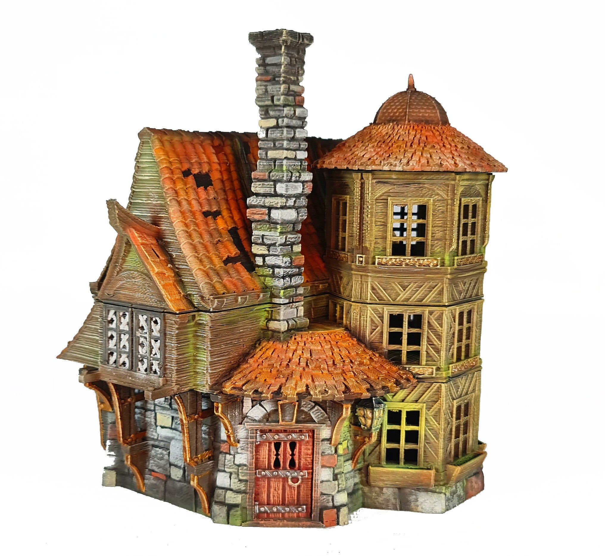 Medieval Town scenery building - Grimmsdale Manor - PLA for Oldworld, Dungeon & Dragons, Frostgrave, Fantasy battle, skirmish wargame