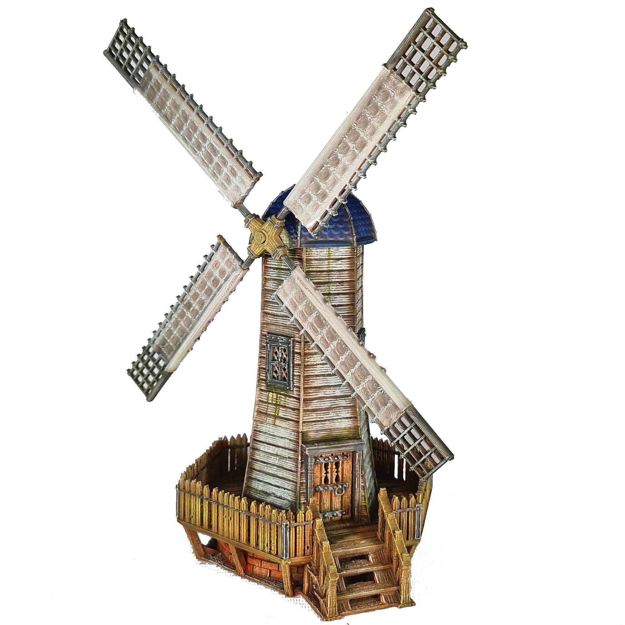 Medieval Town scenery building - Windmill - PLA for Oldworld, Dungeon & Dragons, Frostgrave, Fantasy battle, skirmish wargame