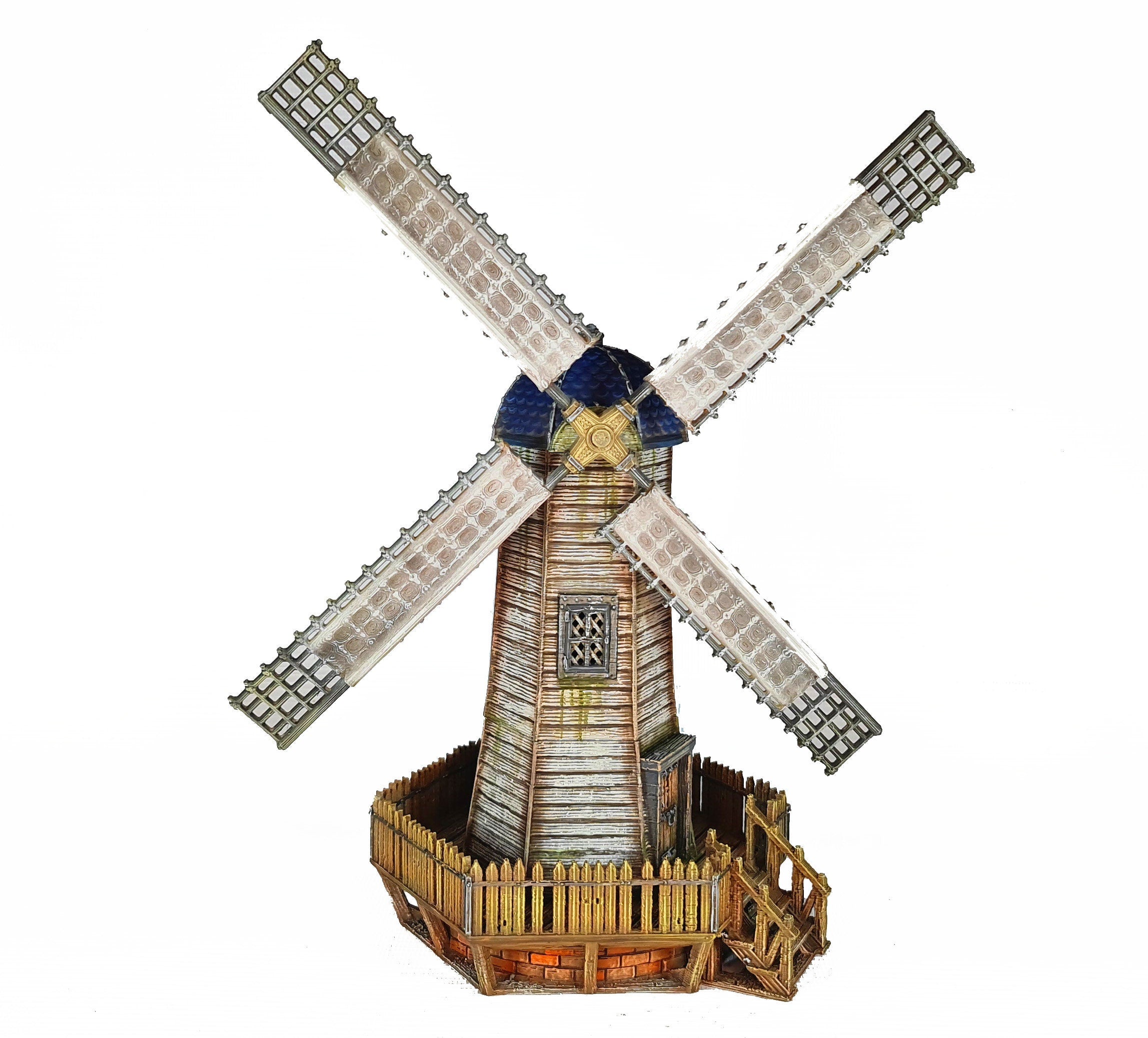 Medieval Town scenery building - Windmill - PLA for Oldworld, Dungeon & Dragons, Frostgrave, Fantasy battle, skirmish wargame
