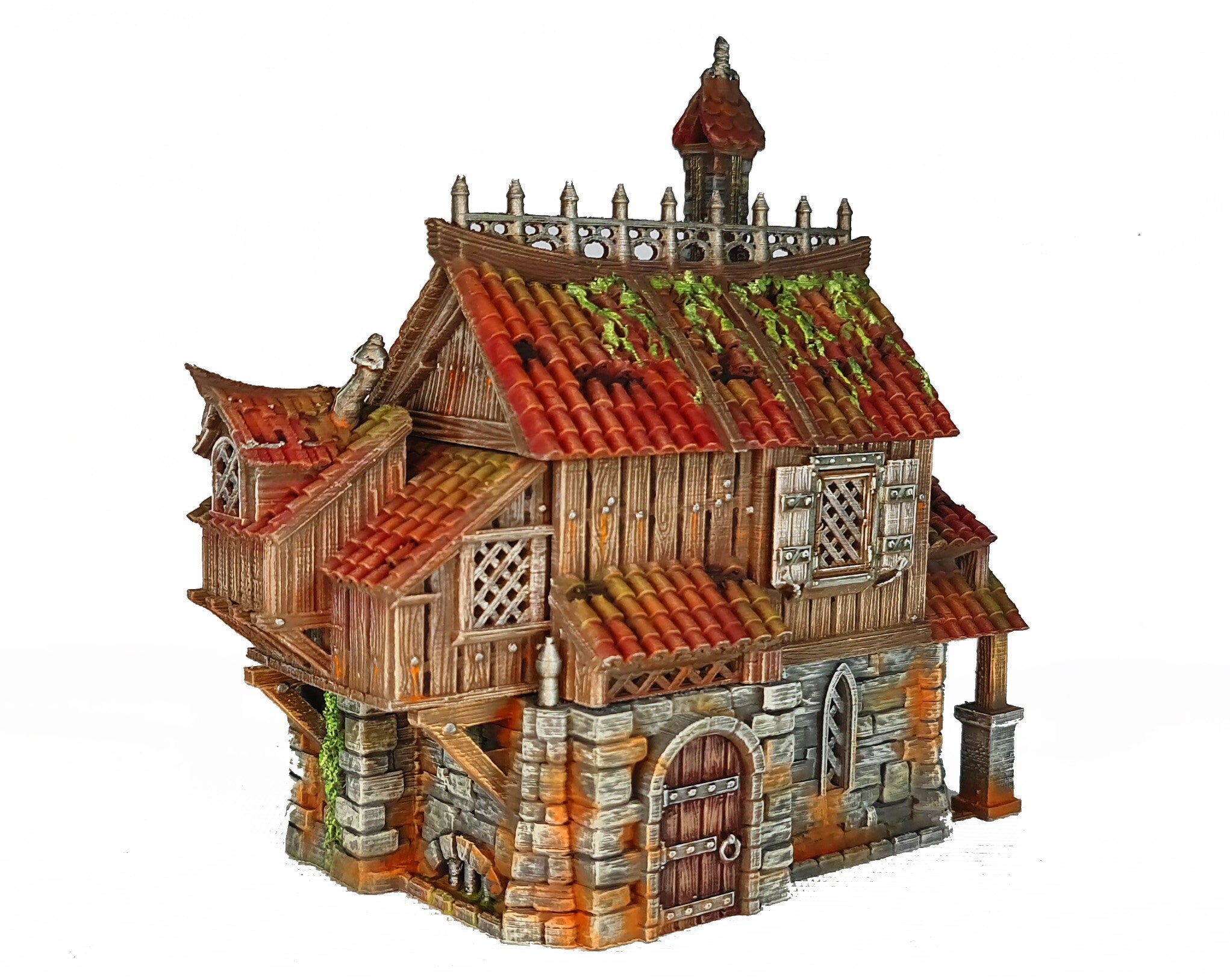 Medieval Town scenery building - Dunsworth House - PLA for Oldworld, Dungeon & Dragons, Frostgrave, Fantasy battle, skirmish wargame