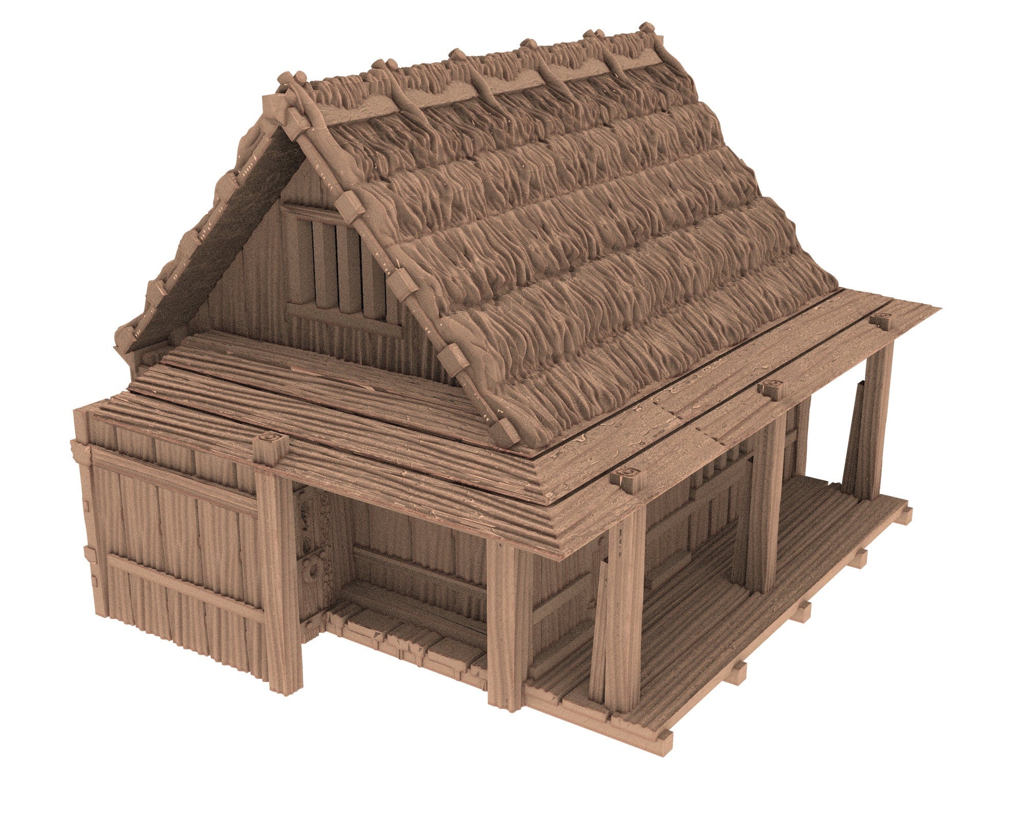 Medieval Town scenery building - Foreman s Hut - PLA for Oldworld, Dungeon & Dragons, Frostgrave, Fantasy battle, skirmish wargame