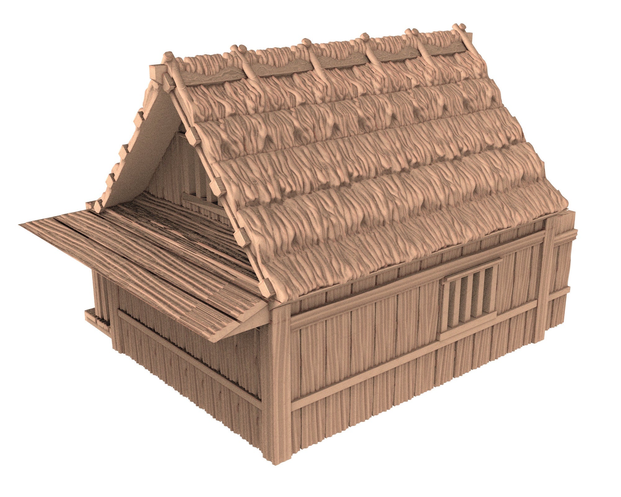 Medieval Town scenery building - Foreman s Hut - PLA for Oldworld, Dungeon & Dragons, Frostgrave, Fantasy battle, skirmish wargame