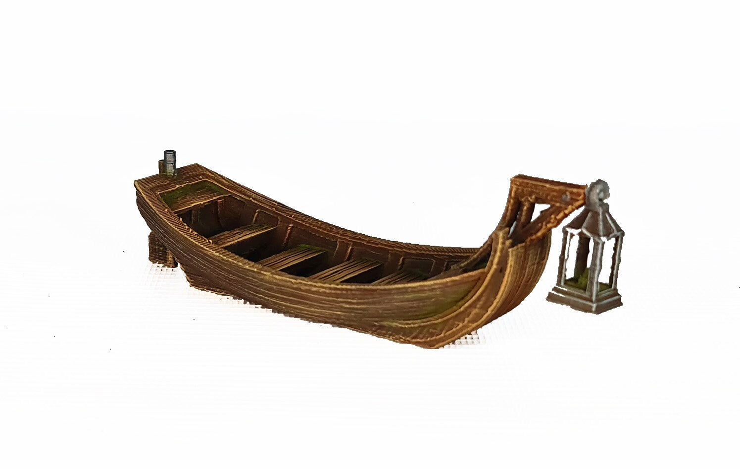 Medieval Town scenery building - Reed Punter Boat - PLA for Oldworld, Dungeon & Dragons, Frostgrave, Fantasy battle, skirmish wargame